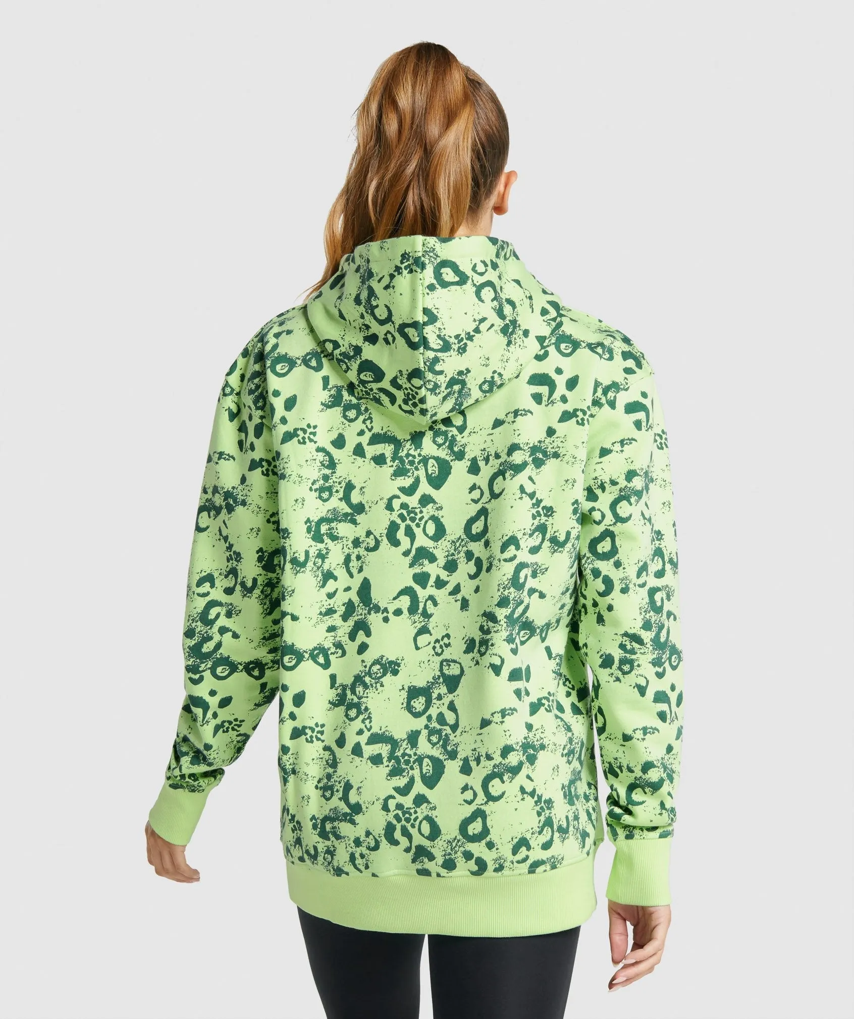 Gymshark Animal Graphic Hoodie - Lime/Dark Green Print sold by Gymshark product image thumbnail 2
