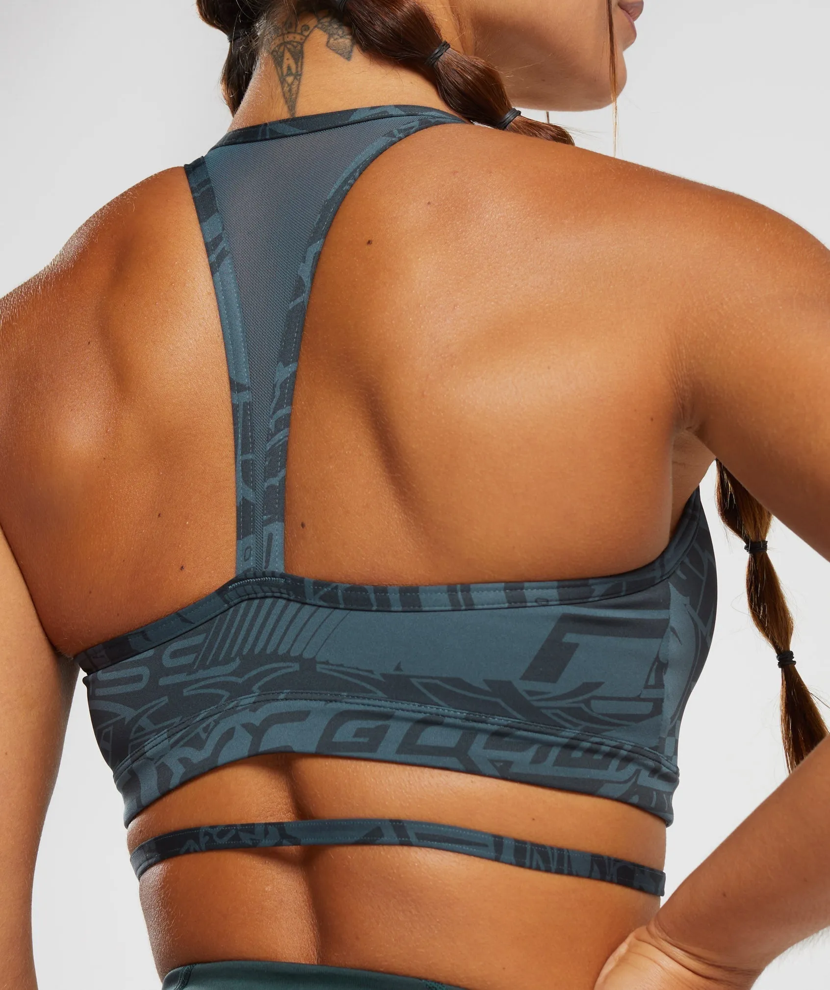 GS Power Strappy Sports Bra - Smokey Teal sold by Gymshark product image thumbnail 5