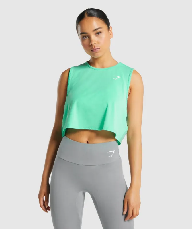 Gymshark Training Crop Tank - Turquoise sold by Gymshark