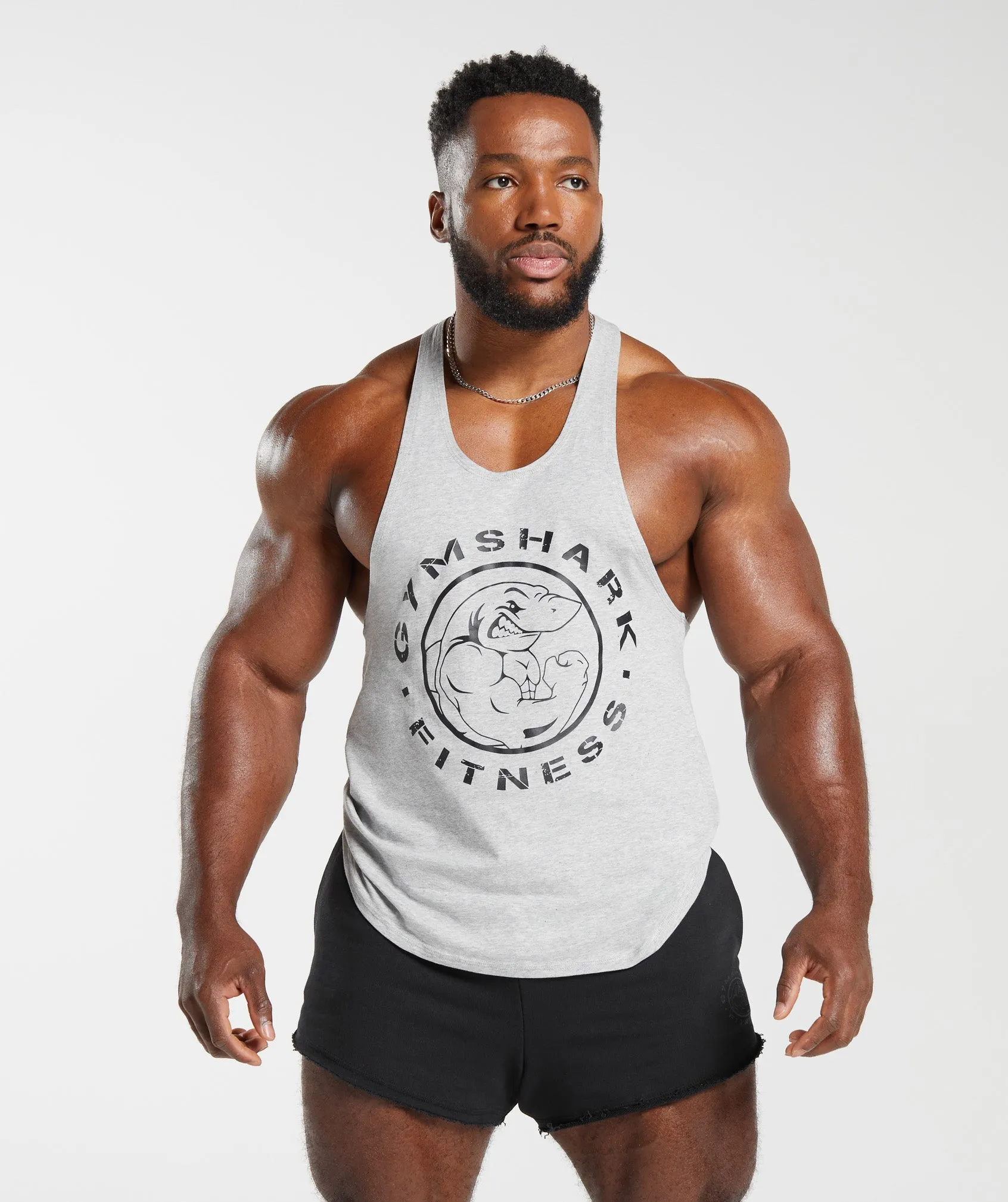 Gymshark Legacy Stringer - Light Grey Marl sold by Gymshark