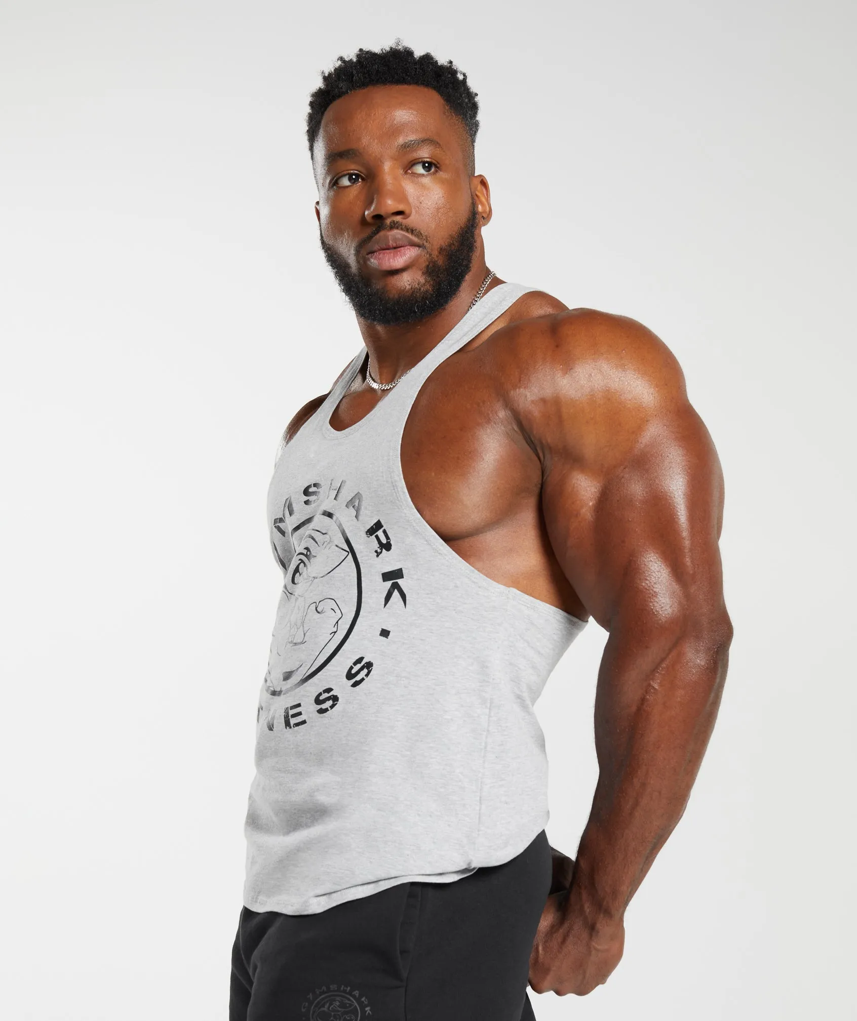 Gymshark Legacy Stringer - Light Grey Marl sold by Gymshark product image thumbnail 3