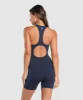 Gymshark Vital Seamless Short Bodysuit - Heavy Blue/ Marl sold by Gymshark