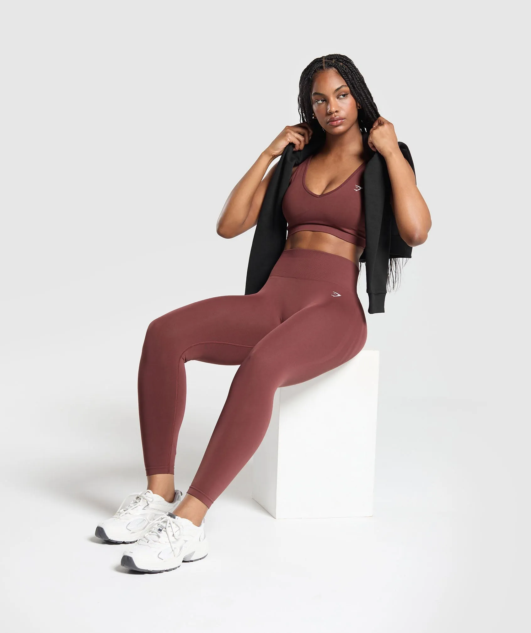 Gymshark Everyday Seamless Leggings - Burgundy Brown sold by Gymshark product image thumbnail 5