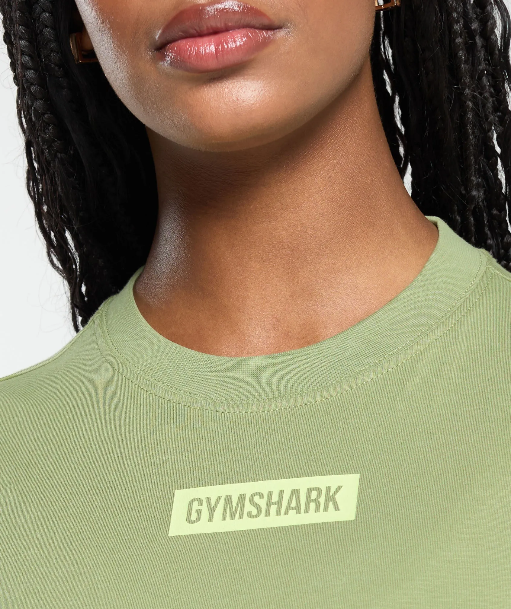 Gymshark Block Oversized T-Shirt - Natural Sage Green sold by Gymshark product image thumbnail 5