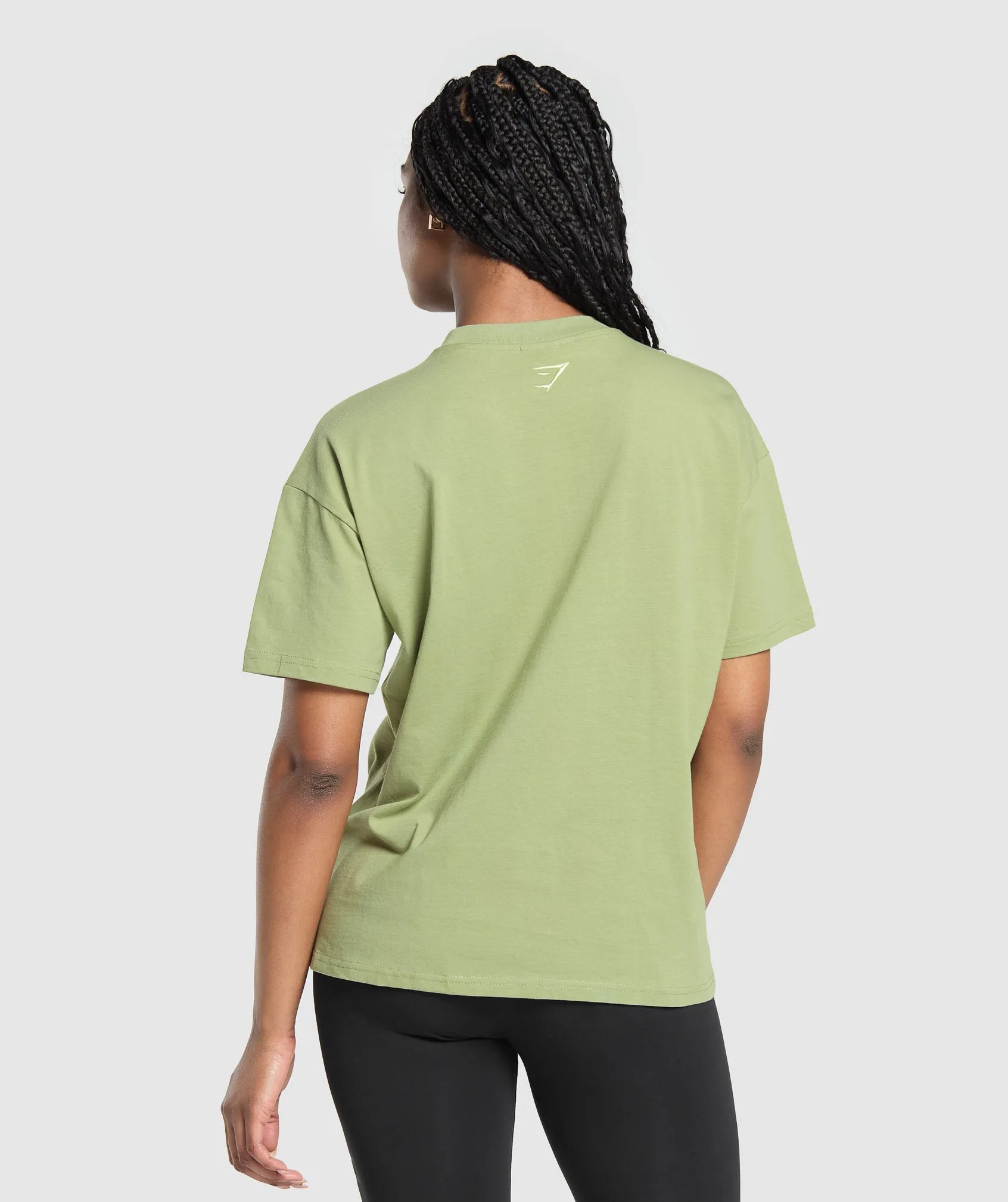 Gymshark Block Oversized T-Shirt - Natural Sage Green sold by Gymshark product image thumbnail 2