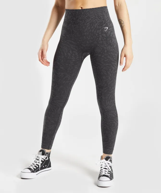 Gymshark Adapt Animal Seamless Leggings - Wild | Black sold by Gymshark