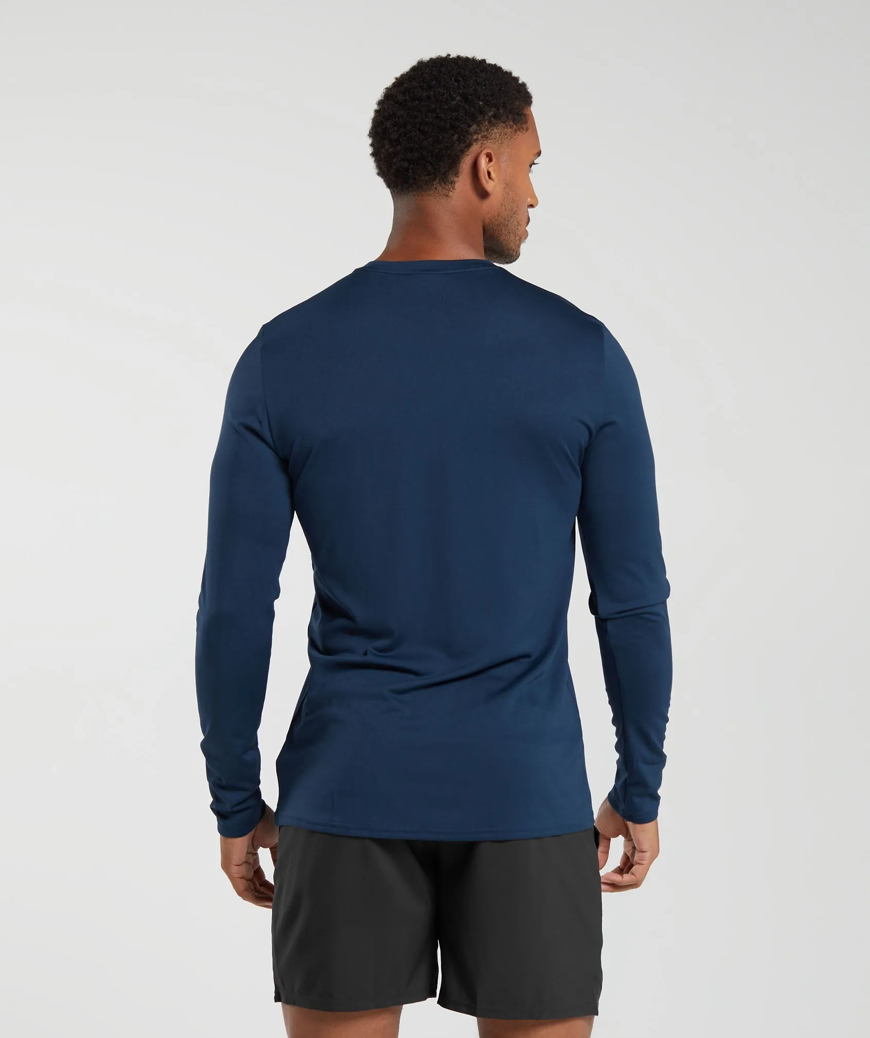 Gymshark Arrival Long Sleeve T-Shirt - Navy sold by Gymshark product image thumbnail 2