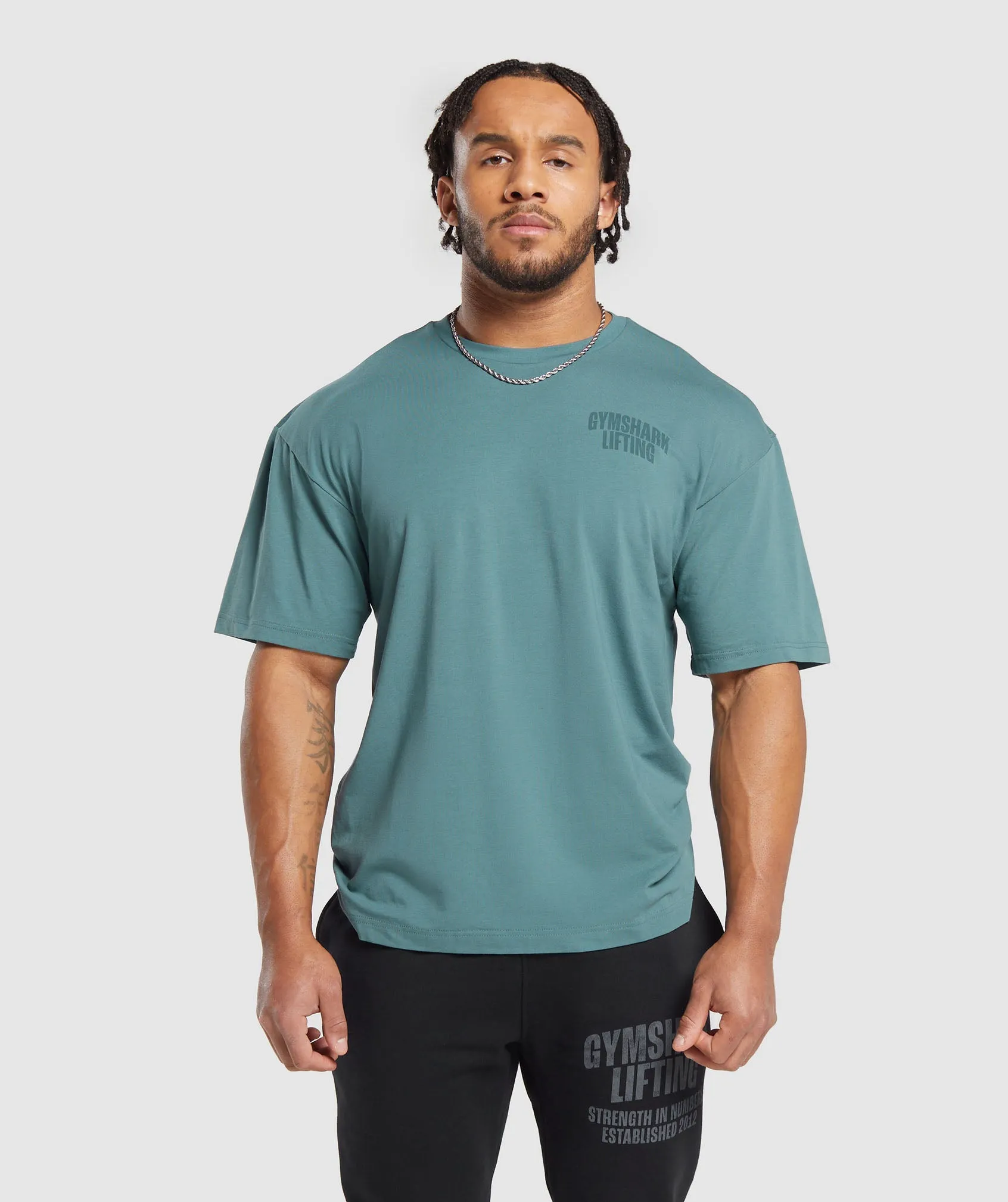 Gymshark Lifting T-Shirt - Denim Teal sold by Gymshark product image thumbnail 2