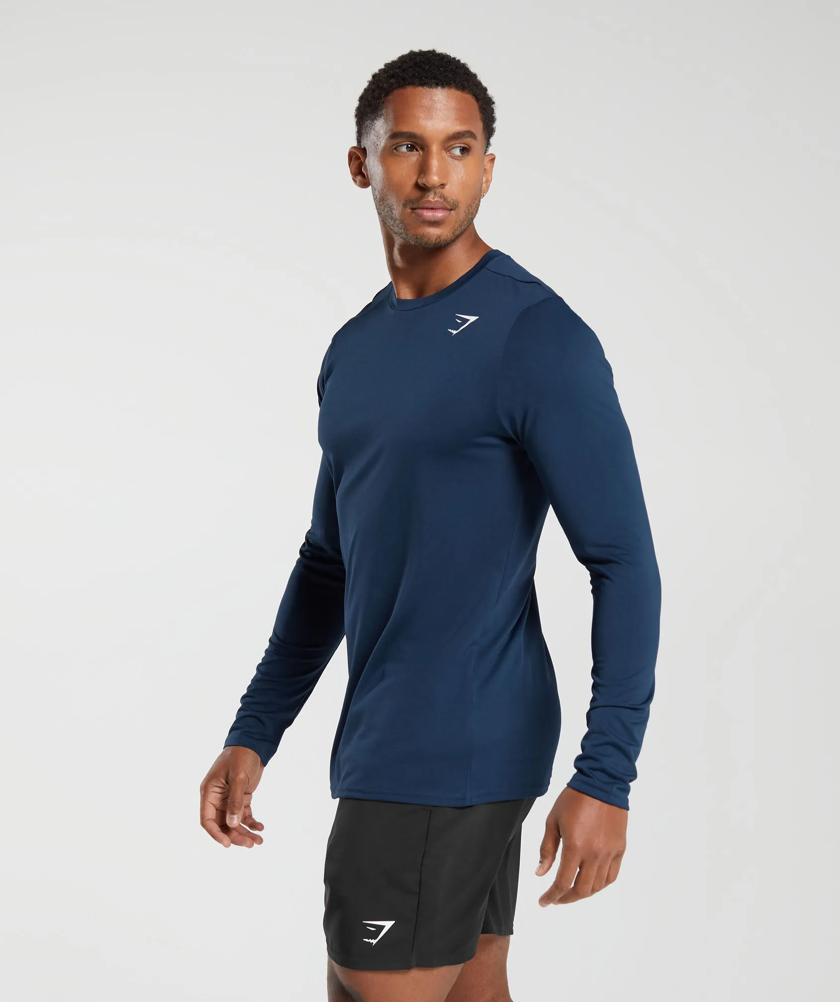 Gymshark Arrival Long Sleeve T-Shirt - Navy sold by Gymshark product image thumbnail 3