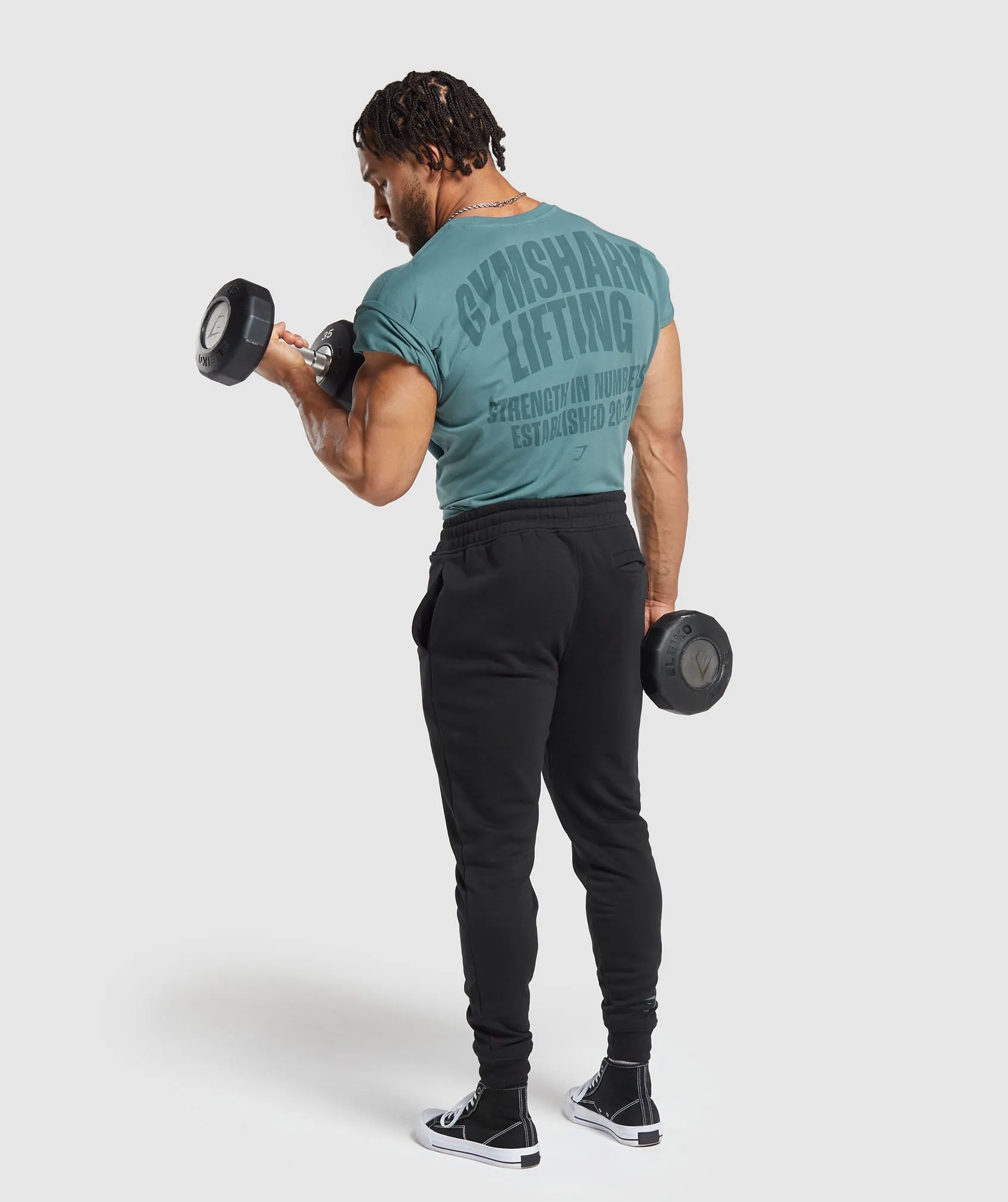 Gymshark Lifting T-Shirt - Denim Teal sold by Gymshark product image thumbnail 4