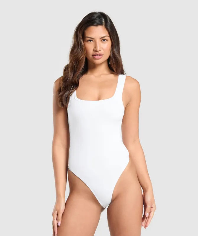 Gymshark Cotton Bodysuit - White sold by Gymshark