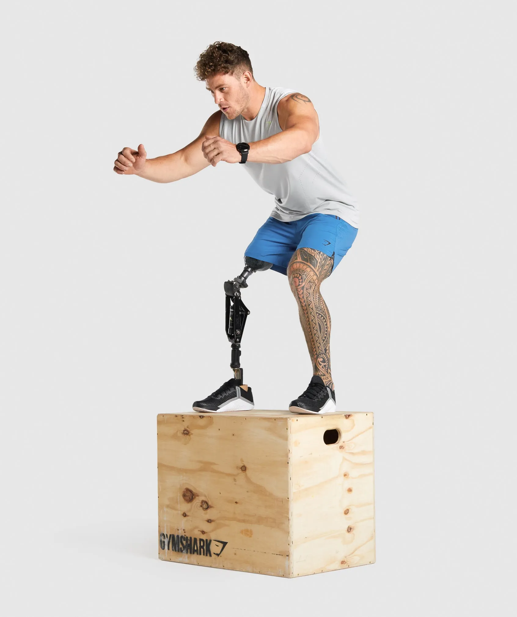 Gymshark Apex 7" Perform Shorts - Blue sold by Gymshark product image thumbnail 4