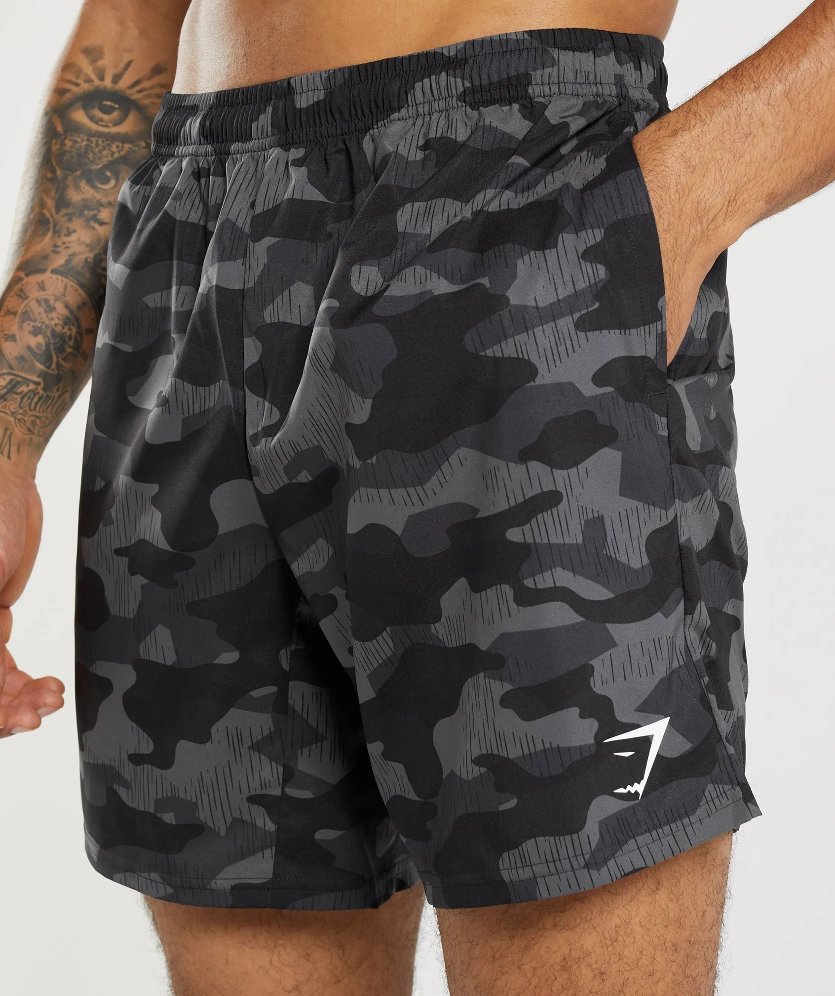 Gymshark Arrival 7" Short- Graphite Grey Print sold by Gymshark product image thumbnail 3