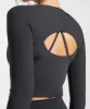 Gymshark Elevate 3/4 Sleeve Crop Top - Black sold by Gymshark