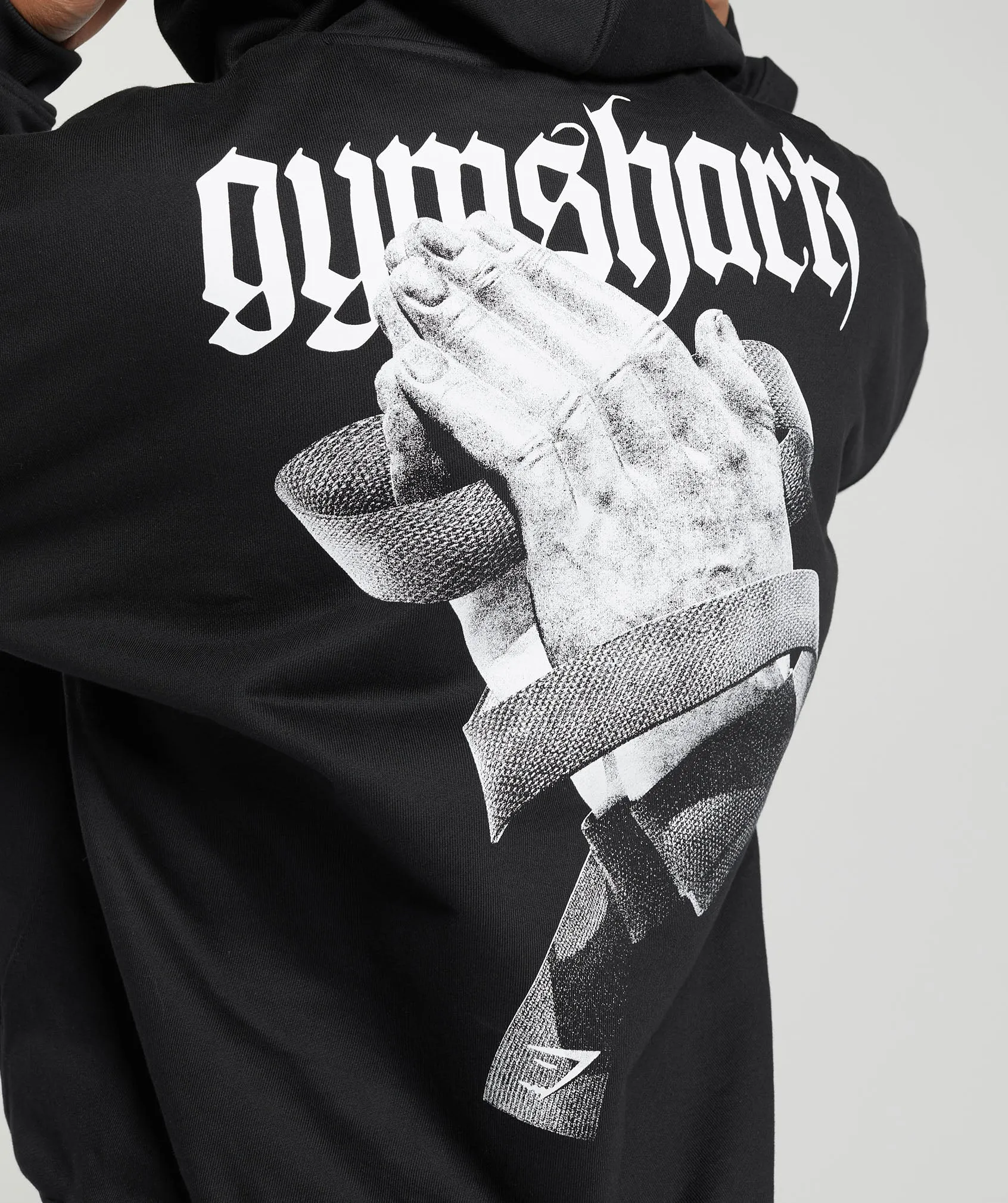 Gymshark Prayer Hands Hoodie - Black sold by Gymshark product image thumbnail 5
