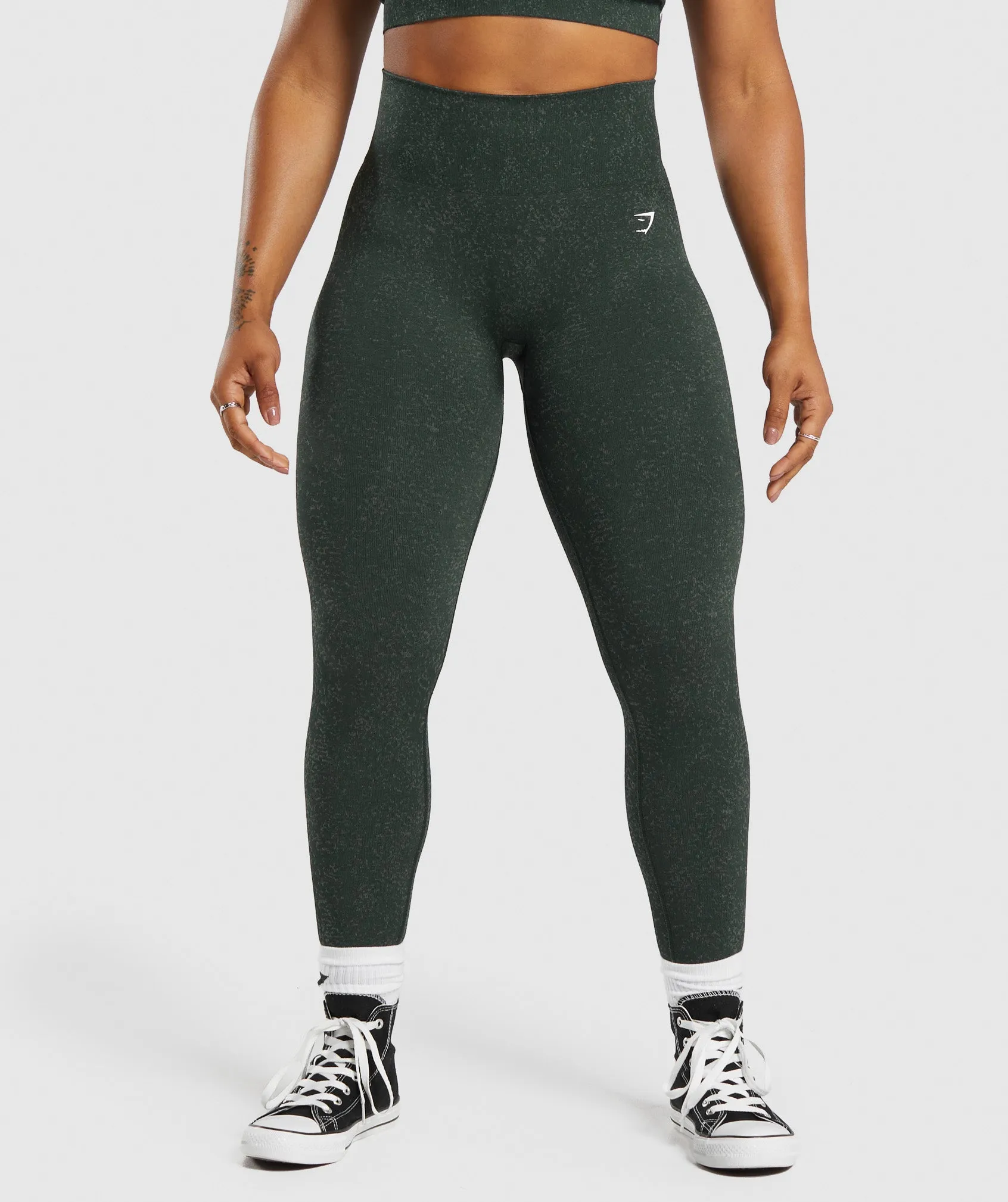 Gymshark Adapt Fleck Seamless Leggings - Victory Green/ Unit Green sold by Gymshark