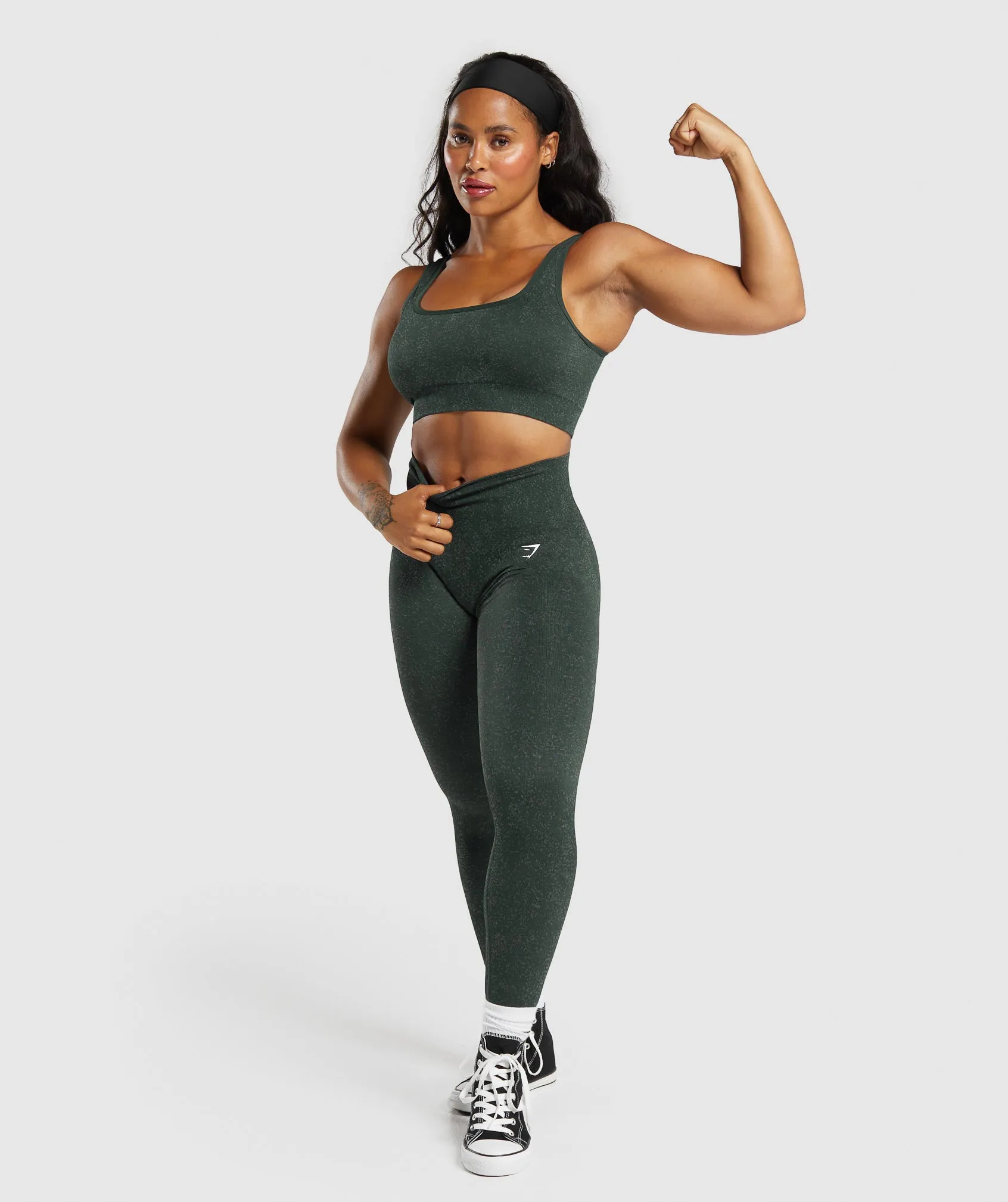 Gymshark Adapt Fleck Seamless Leggings - Victory Green/ Unit Green sold by Gymshark product image thumbnail 4