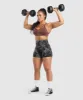 GS Power Sports Bra - Cherry Brown Print sold by Gymshark