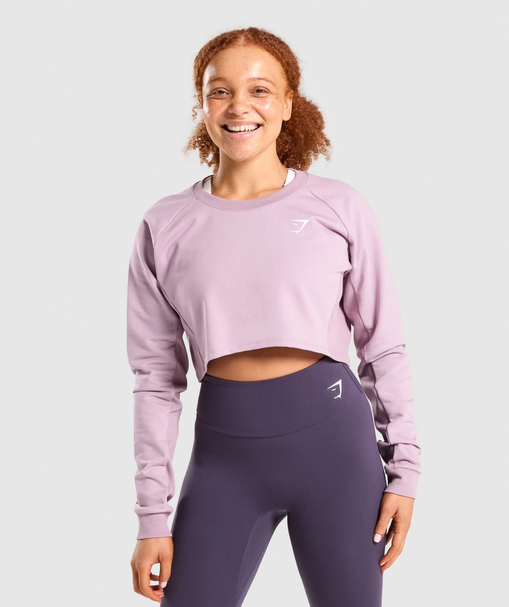 Gymshark Training Cropped Sweater - Light Purple sold by Gymshark