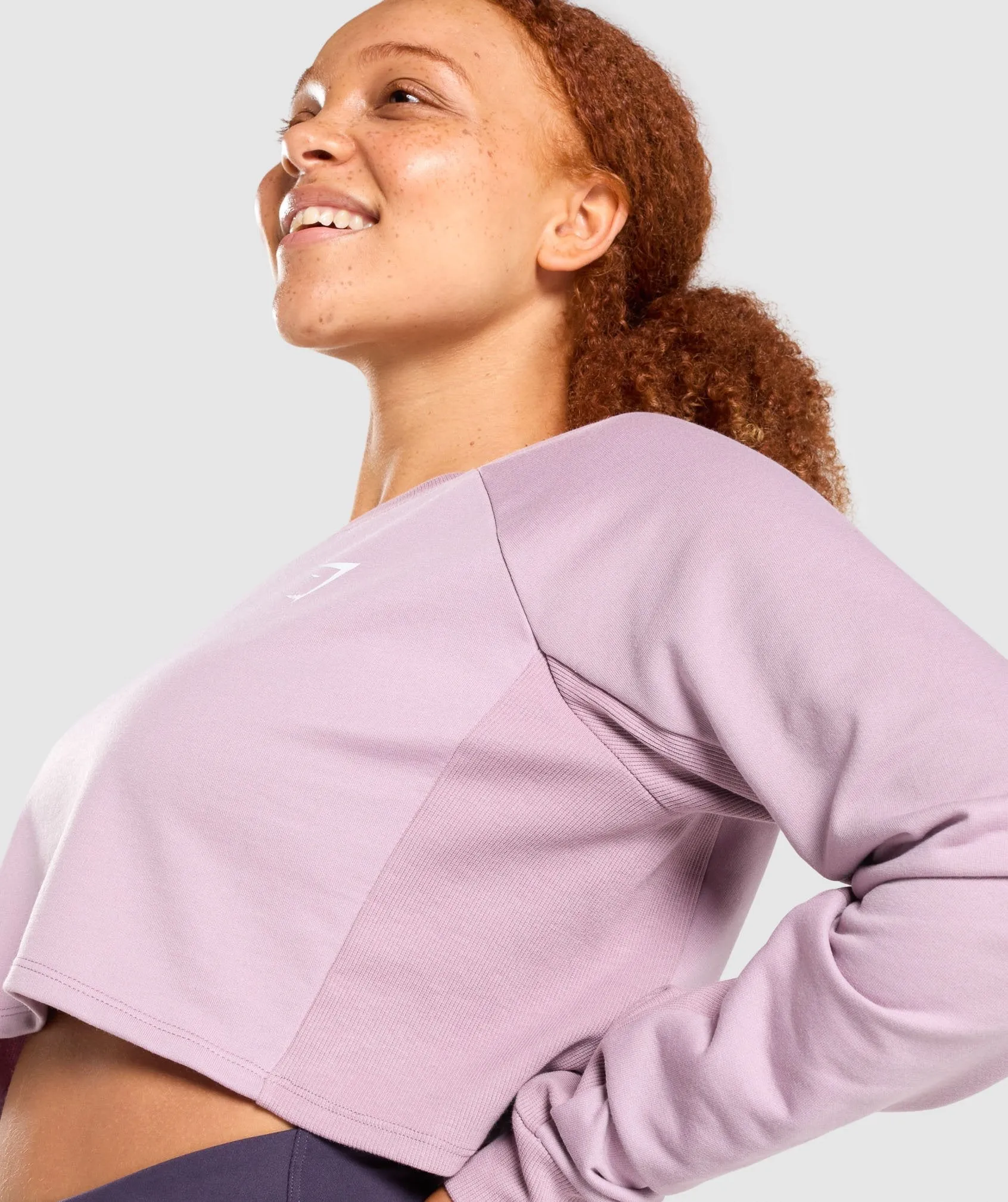 Gymshark Training Cropped Sweater - Light Purple sold by Gymshark product image thumbnail 5