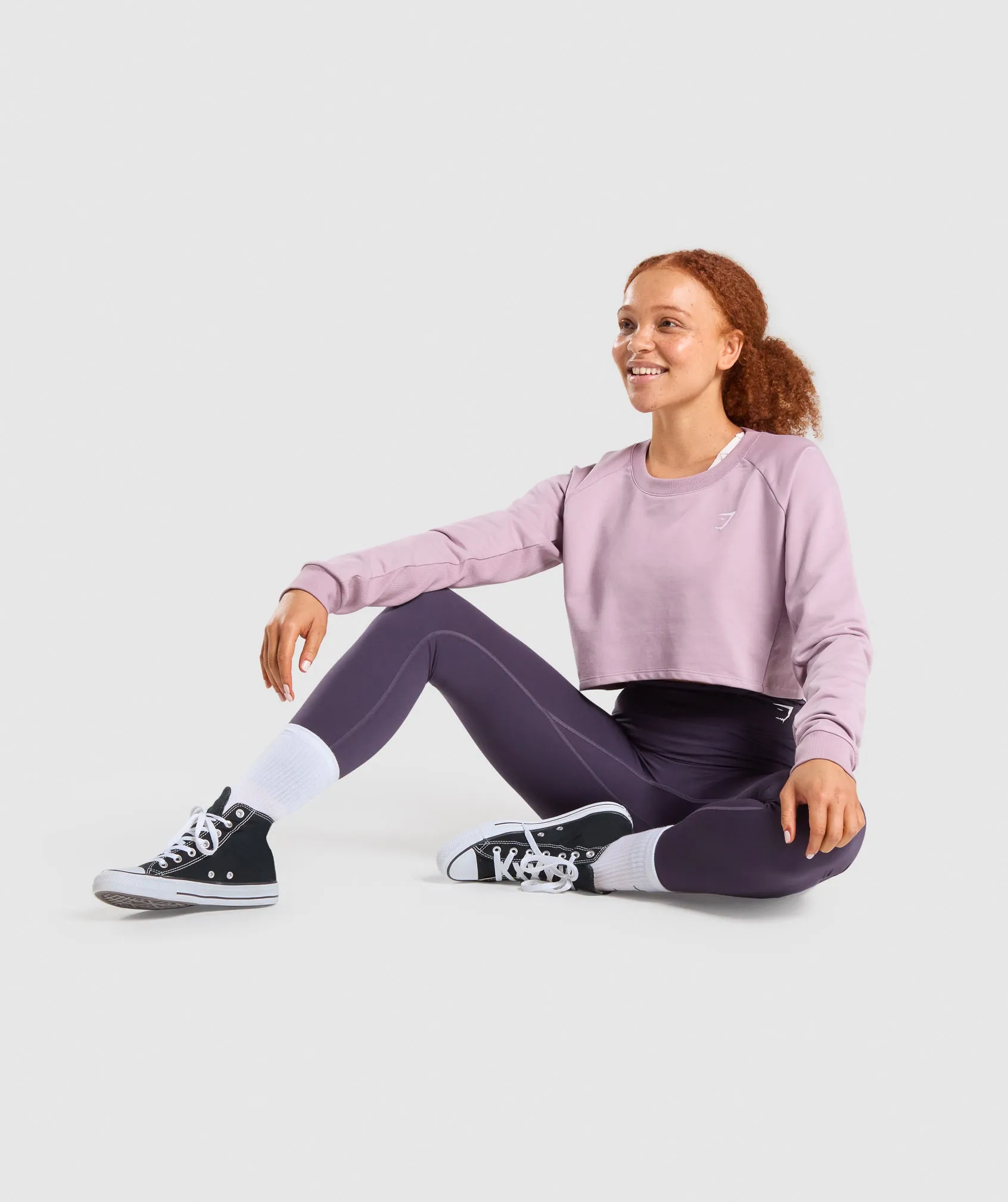 Gymshark Training Cropped Sweater - Light Purple sold by Gymshark product image thumbnail 4