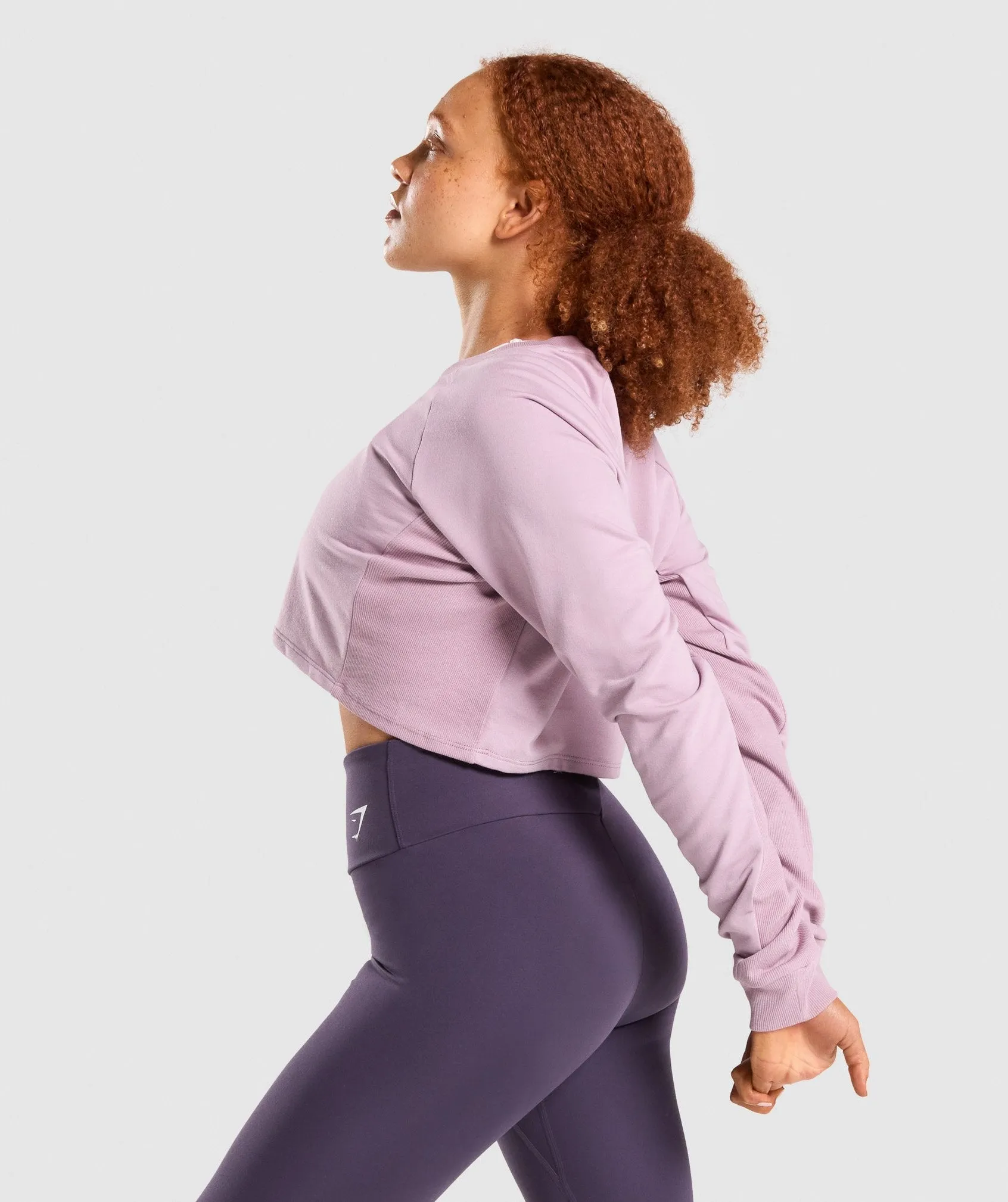 Gymshark Training Cropped Sweater - Light Purple sold by Gymshark product image thumbnail 3