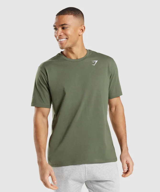 Gymshark Crest T-Shirt - Core Olive sold by Gymshark