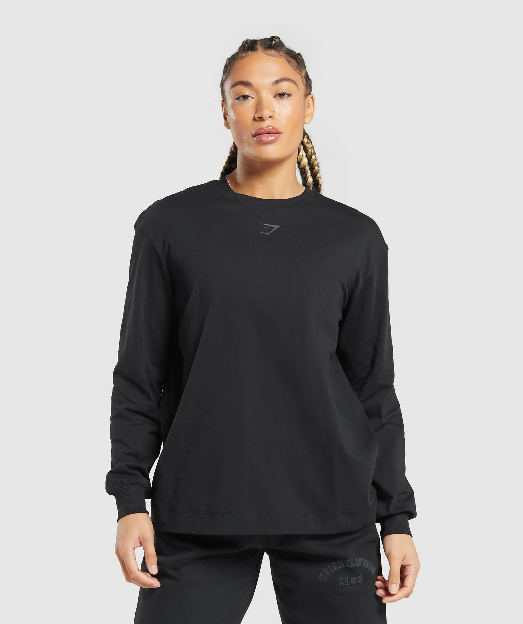 Gymshark Weightlifting Long Sleeve Top - Black sold by Gymshark product image thumbnail 2