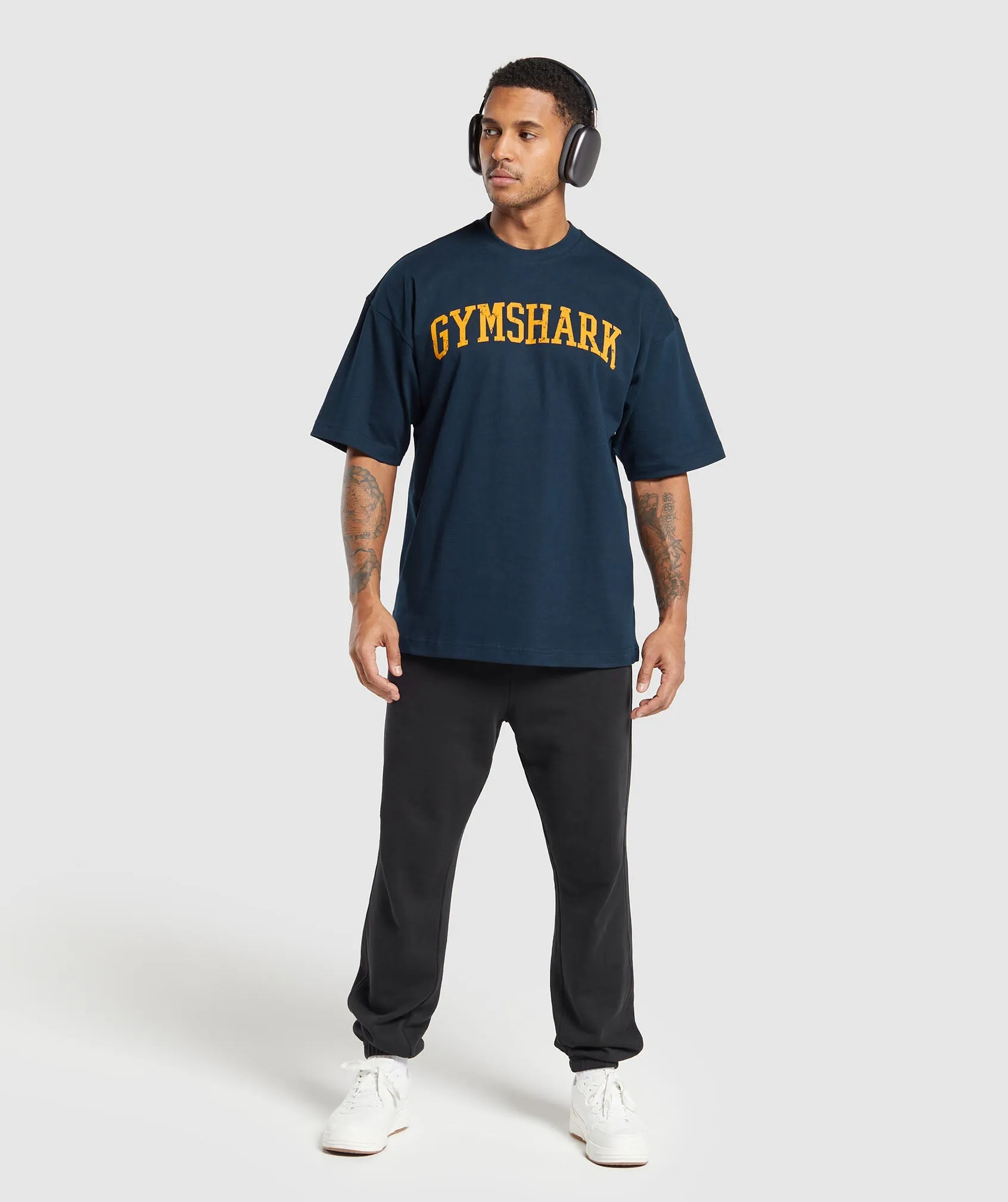 Gymshark Collegiate T-Shirt - Navy sold by Gymshark product image thumbnail 4