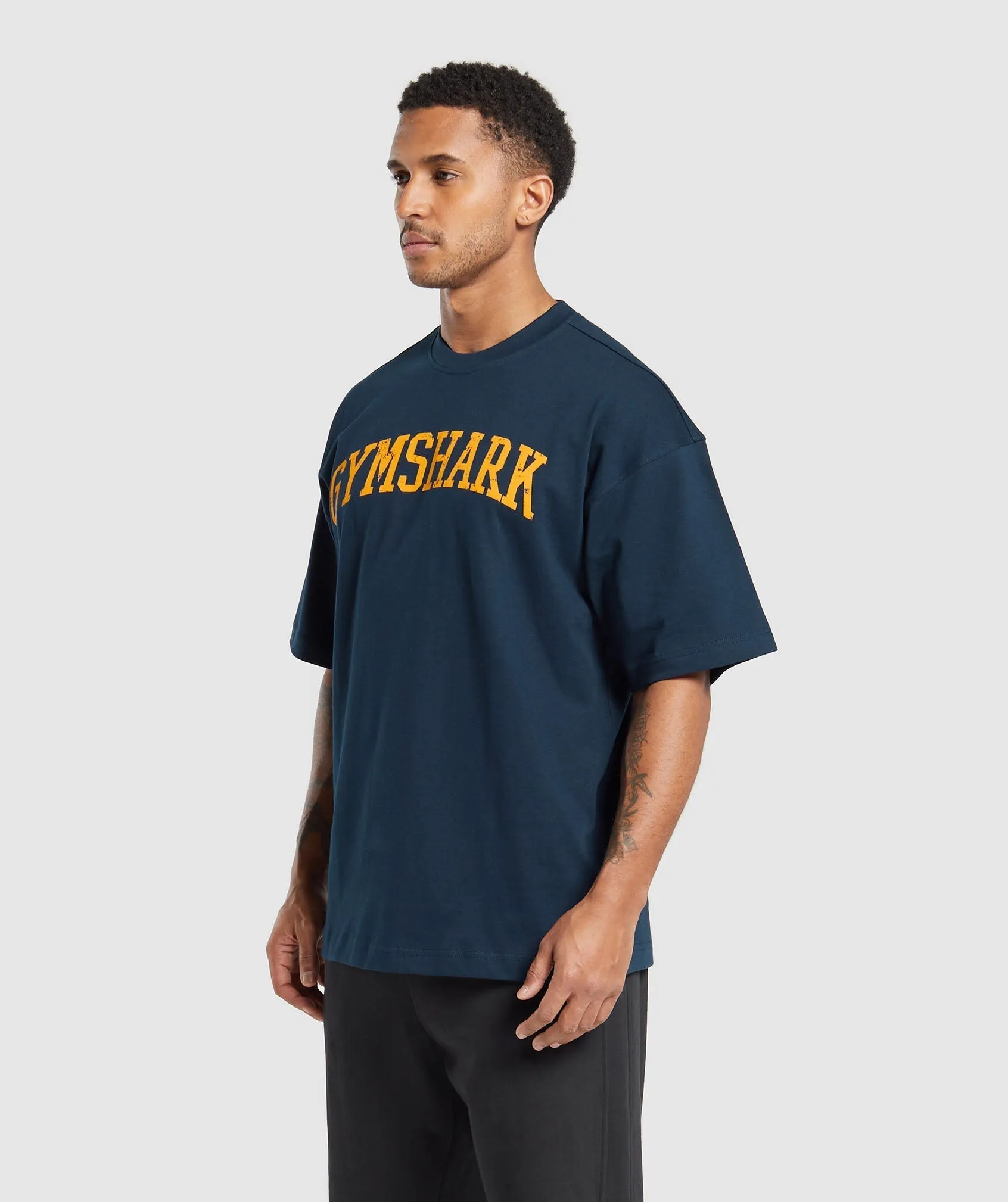 Gymshark Collegiate T-Shirt - Navy sold by Gymshark product image thumbnail 3