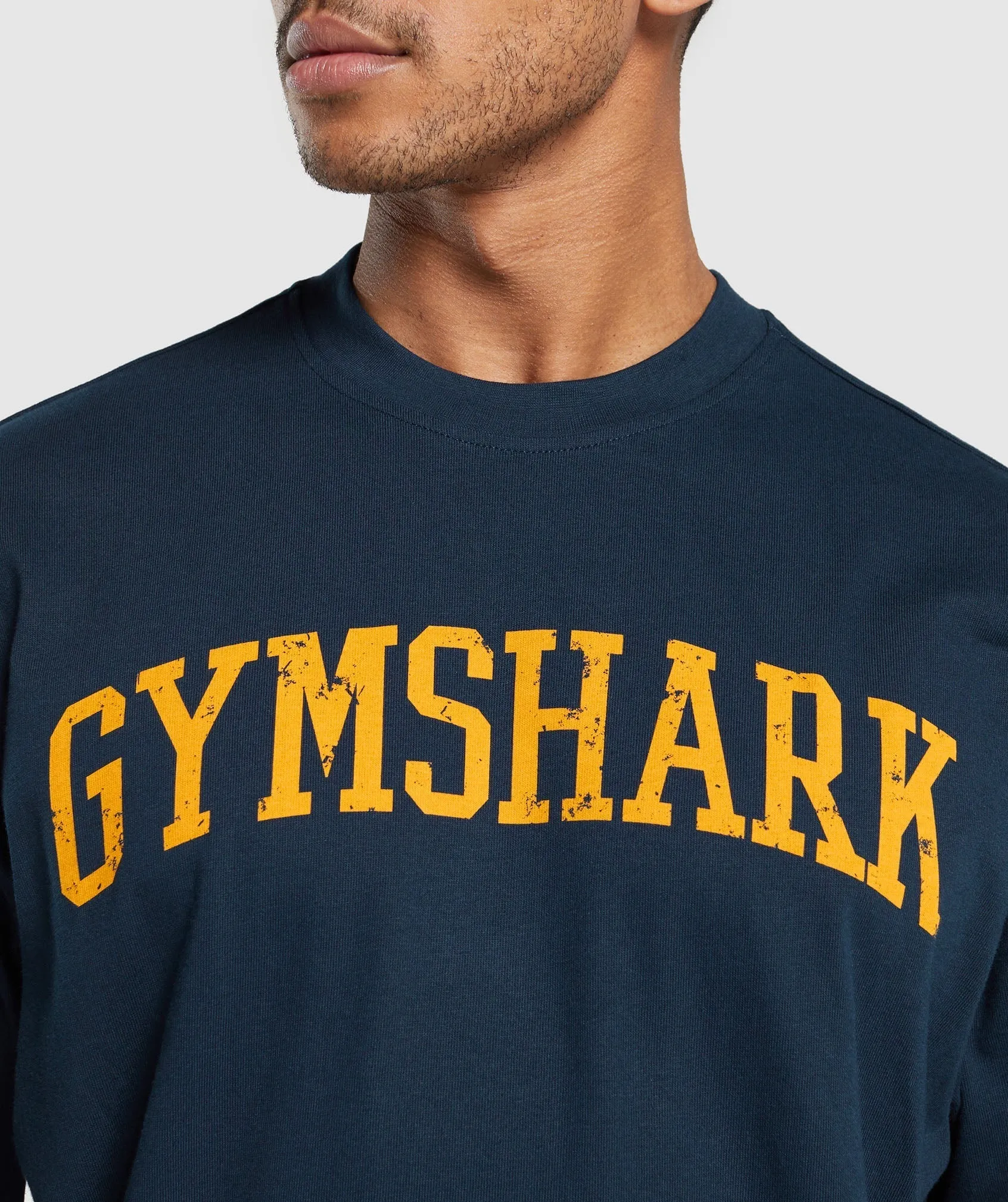 Gymshark Collegiate T-Shirt - Navy sold by Gymshark product image thumbnail 5