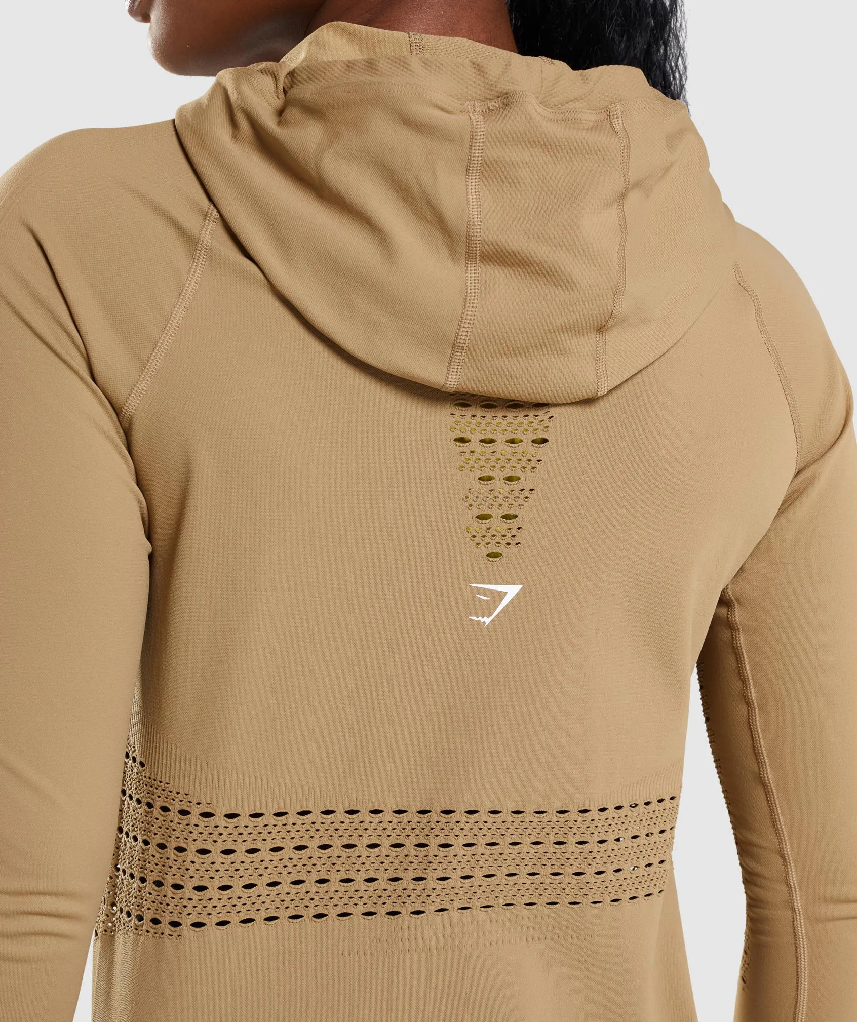 Gymshark Energy Seamless Hoodie - Biscotti Brown sold by Gymshark product image thumbnail 3