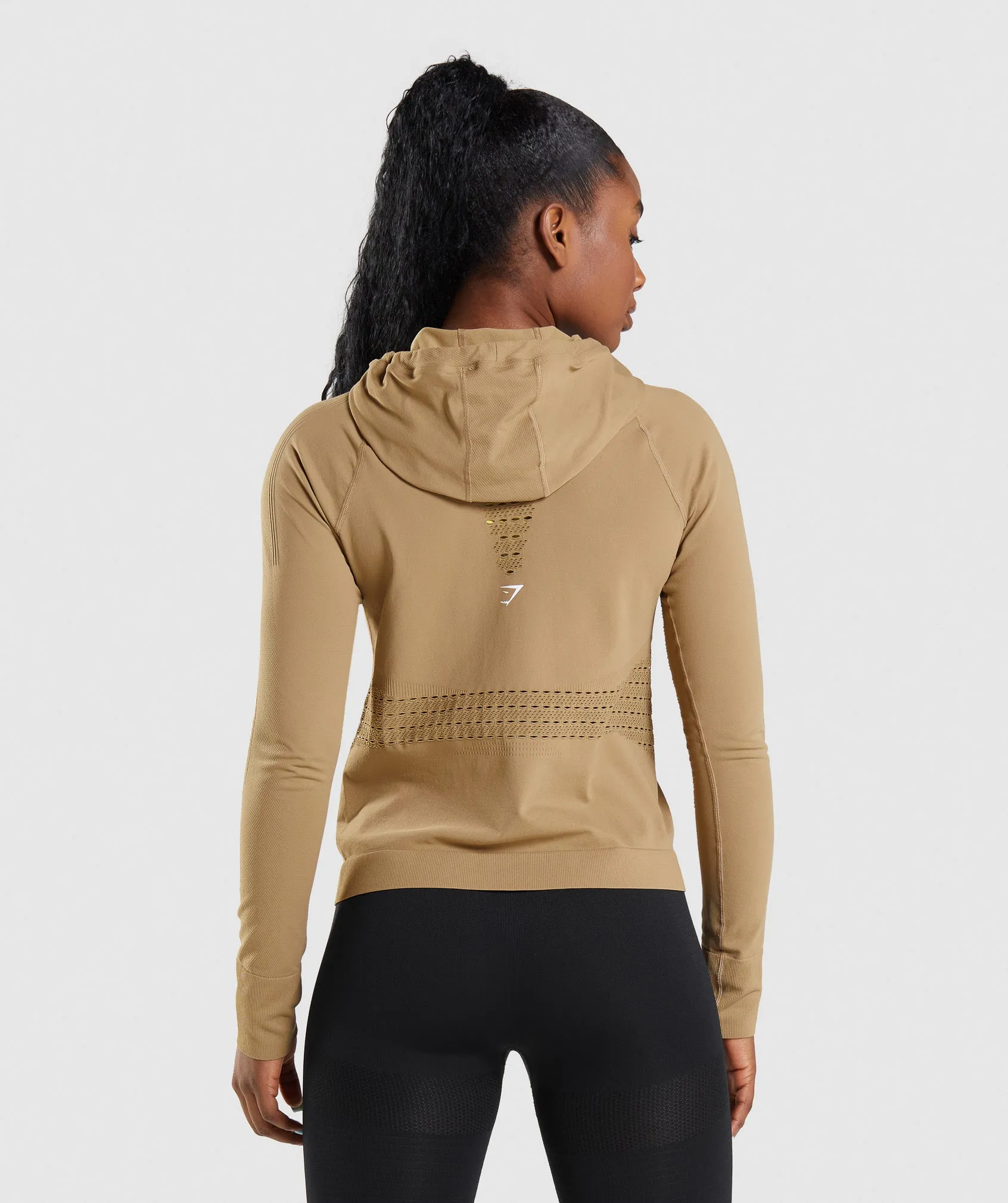 Gymshark Energy Seamless Hoodie - Biscotti Brown sold by Gymshark product image thumbnail 2