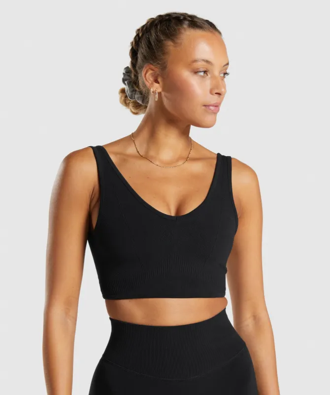 Gymshark Rest Day Seamless Bralette - Black sold by Gymshark