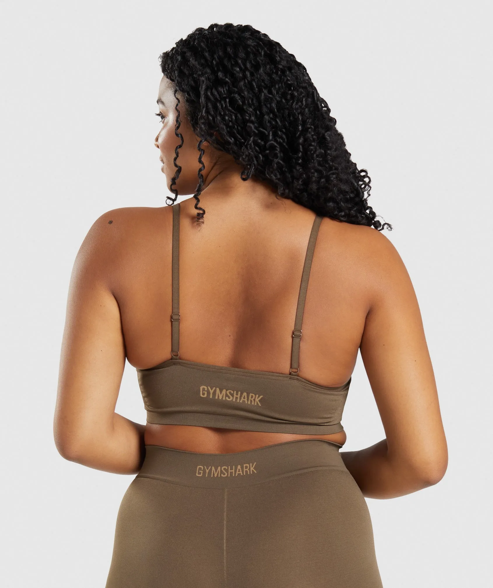 Gymshark Seamless Scoop Neck Bralette - Walnut Brown sold by Gymshark product image thumbnail 2