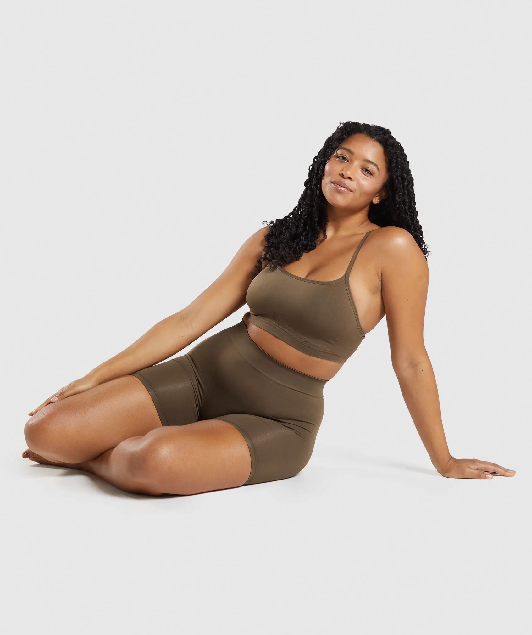 Gymshark Seamless Scoop Neck Bralette - Walnut Brown sold by Gymshark product image thumbnail 4