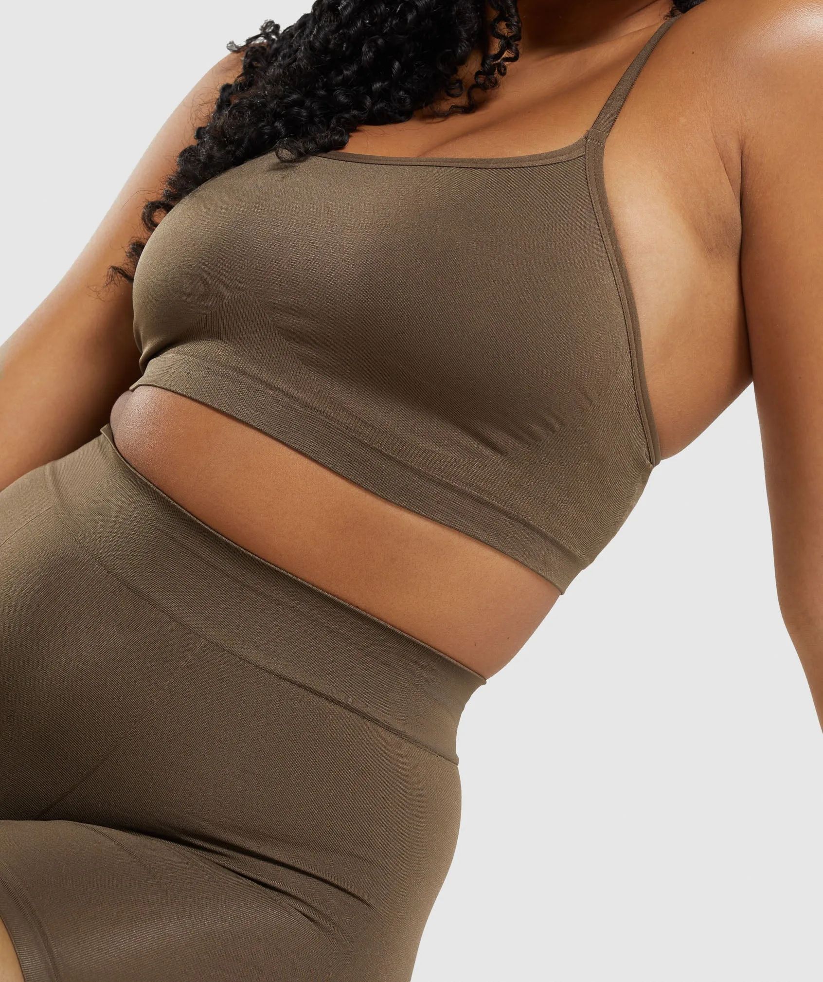 Gymshark Seamless Scoop Neck Bralette - Walnut Brown sold by Gymshark product image thumbnail 5