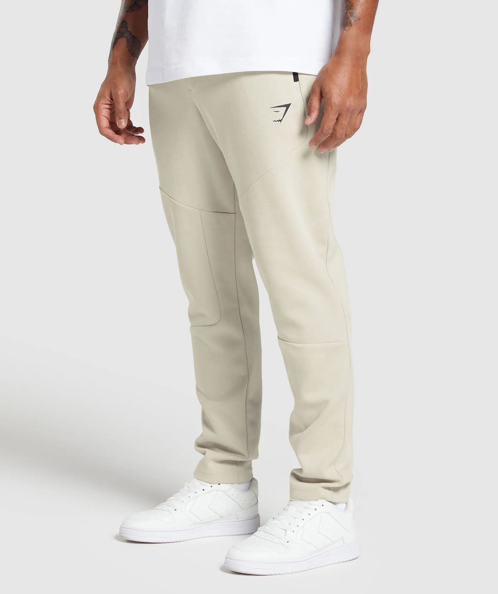 Gymshark Interlock Tech Joggers - Pebble Grey sold by Gymshark