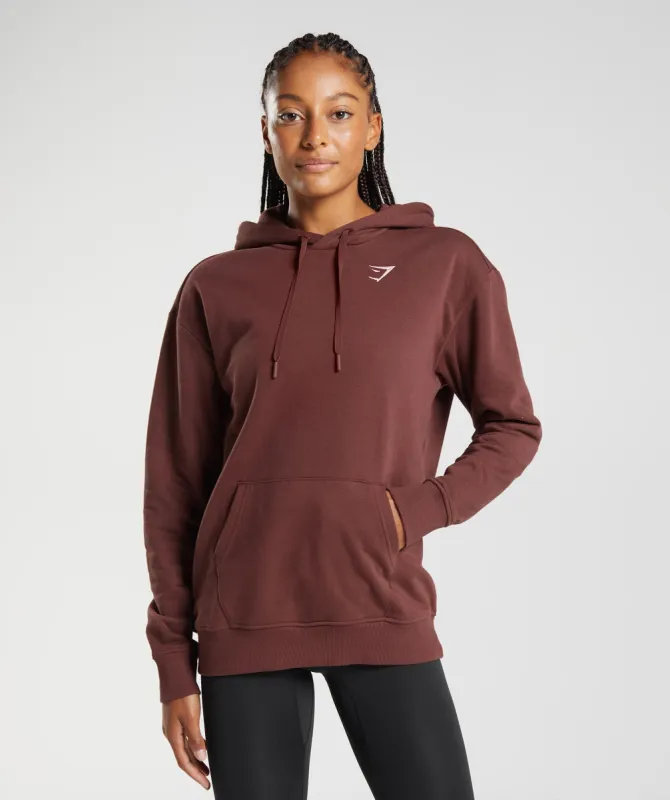 Gymshark Training Oversized Hoodie - Cherry Brown sold by Gymshark