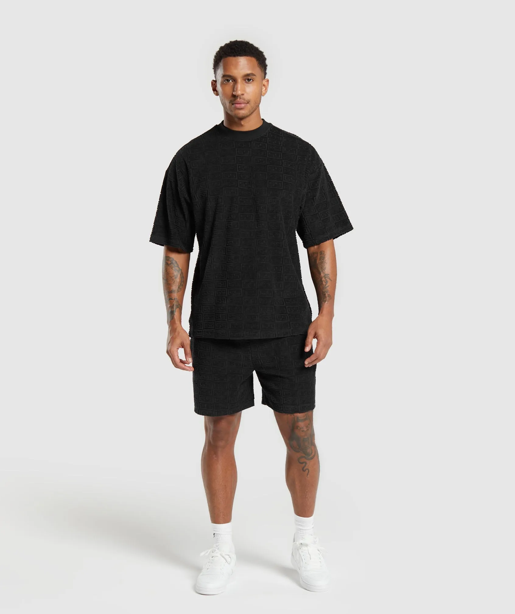 Gymshark Towelling T-Shirt - Black sold by Gymshark product image thumbnail 5