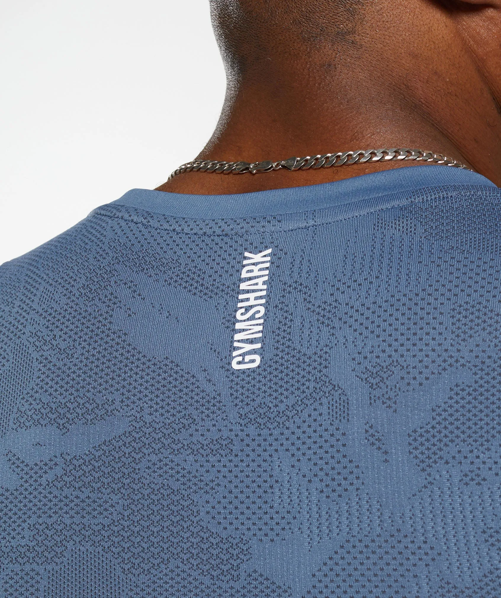 Gymshark Geo Seamless Tank - Faded Blue/Titanium Blue sold by Gymshark product image thumbnail 5