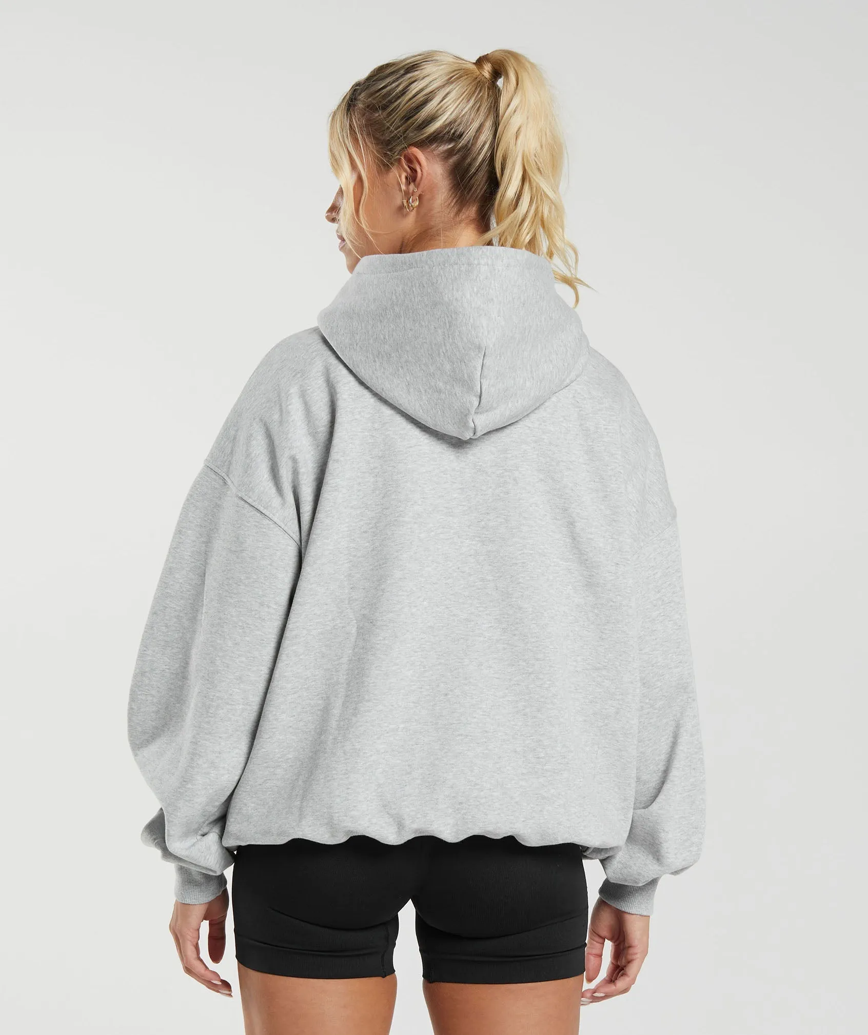 Gymshark Shark Attack Oversized Hoodie - Grey sold by Gymshark product image thumbnail 2
