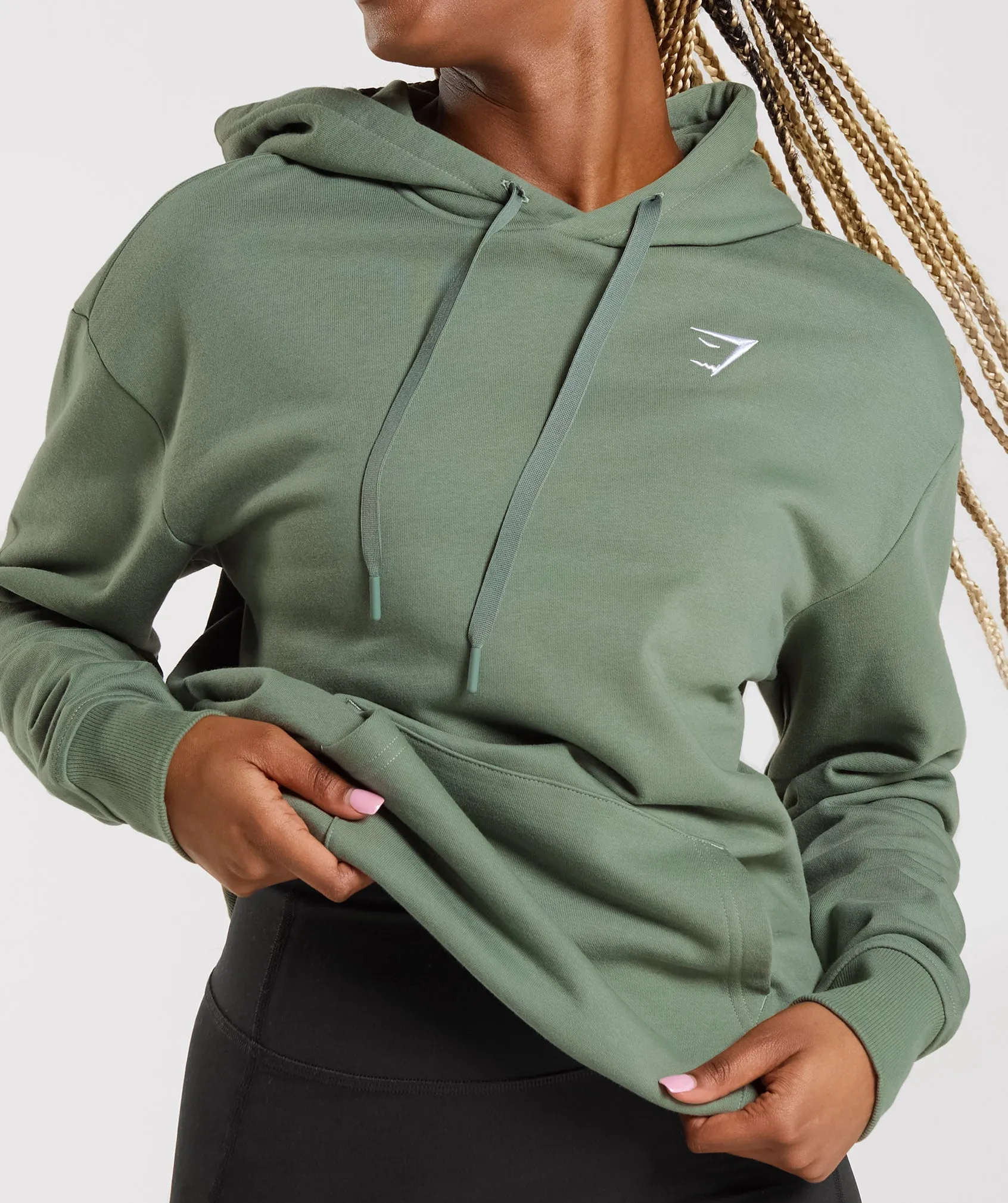 Gymshark Training Oversized Hoodie - Willow Green sold by Gymshark product image thumbnail 3