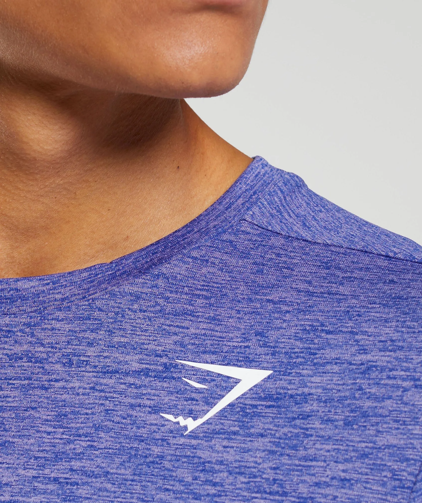 Gymshark Arrival Marl T-Shirt - Cobalt Purple/Powdered Lilac Marl sold by Gymshark product image thumbnail 5