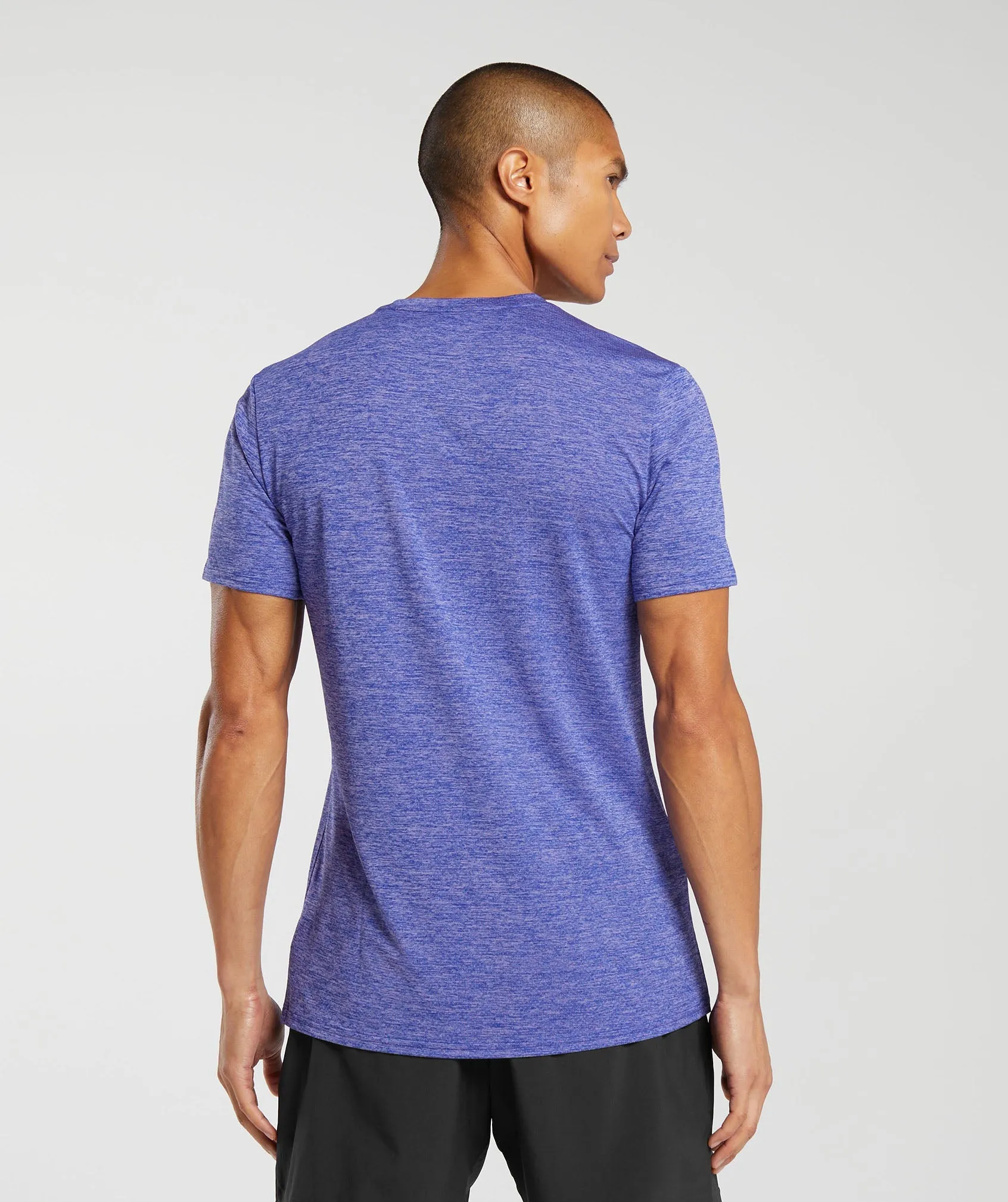 Gymshark Arrival Marl T-Shirt - Cobalt Purple/Powdered Lilac Marl sold by Gymshark product image thumbnail 2