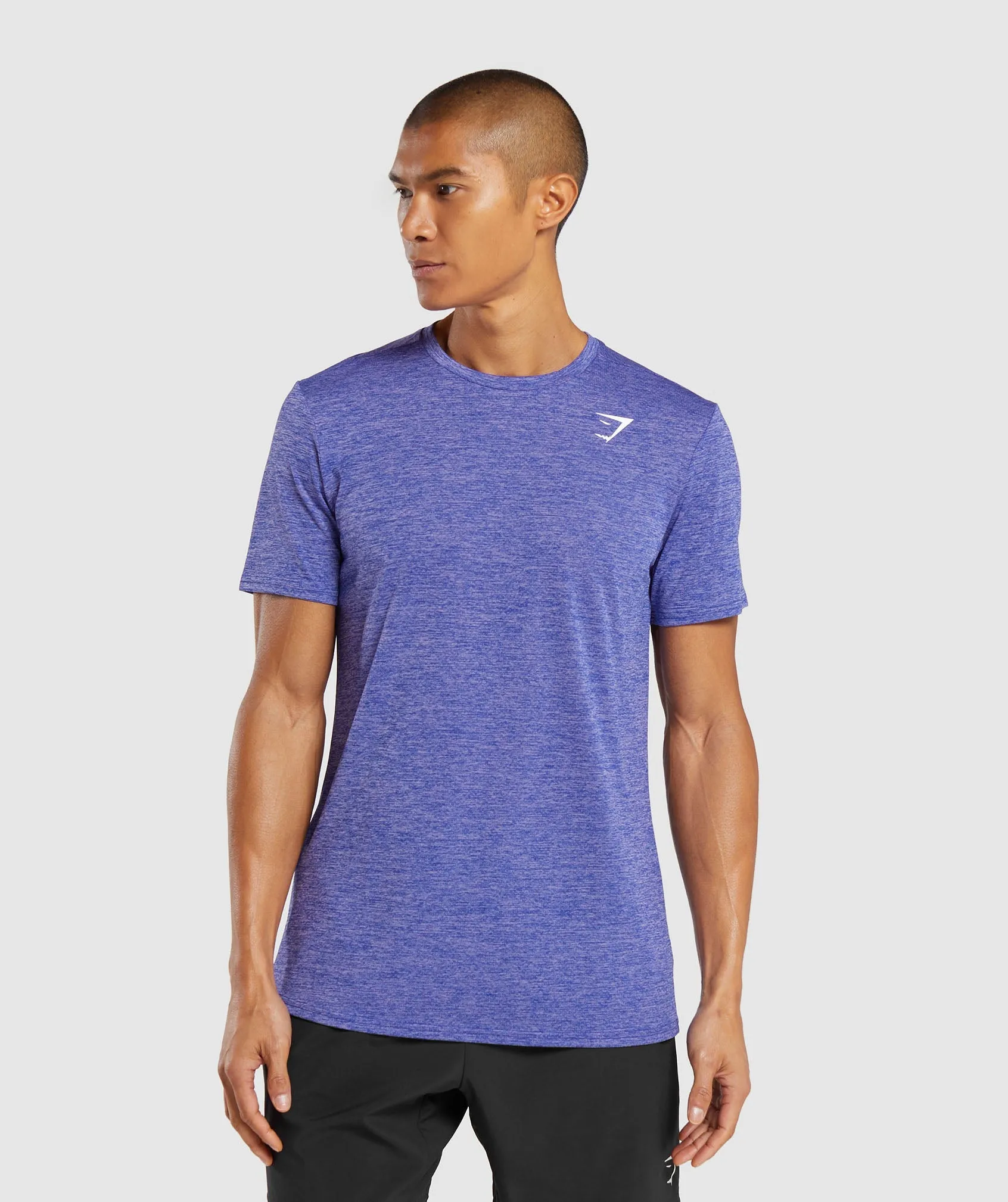 Gymshark Arrival Marl T-Shirt - Cobalt Purple/Powdered Lilac Marl sold by Gymshark