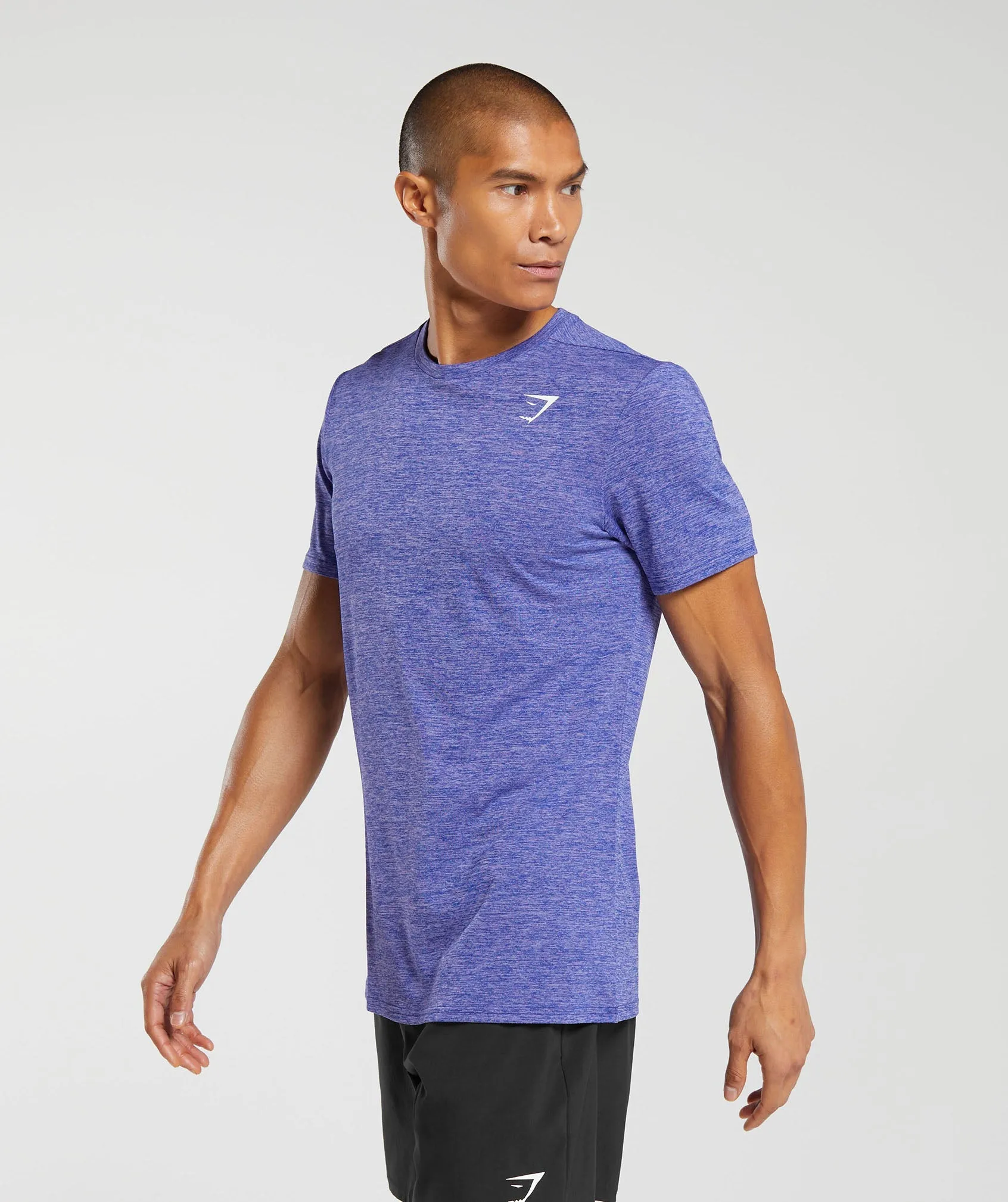 Gymshark Arrival Marl T-Shirt - Cobalt Purple/Powdered Lilac Marl sold by Gymshark product image thumbnail 3