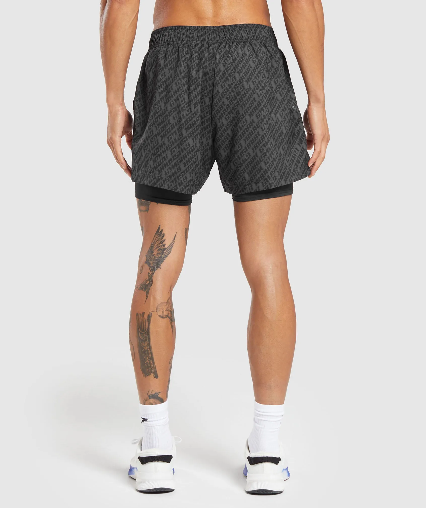 Gymshark Sport 5" 2 in 1 Shorts - Asphalt Grey/Black sold by Gymshark product image thumbnail 2
