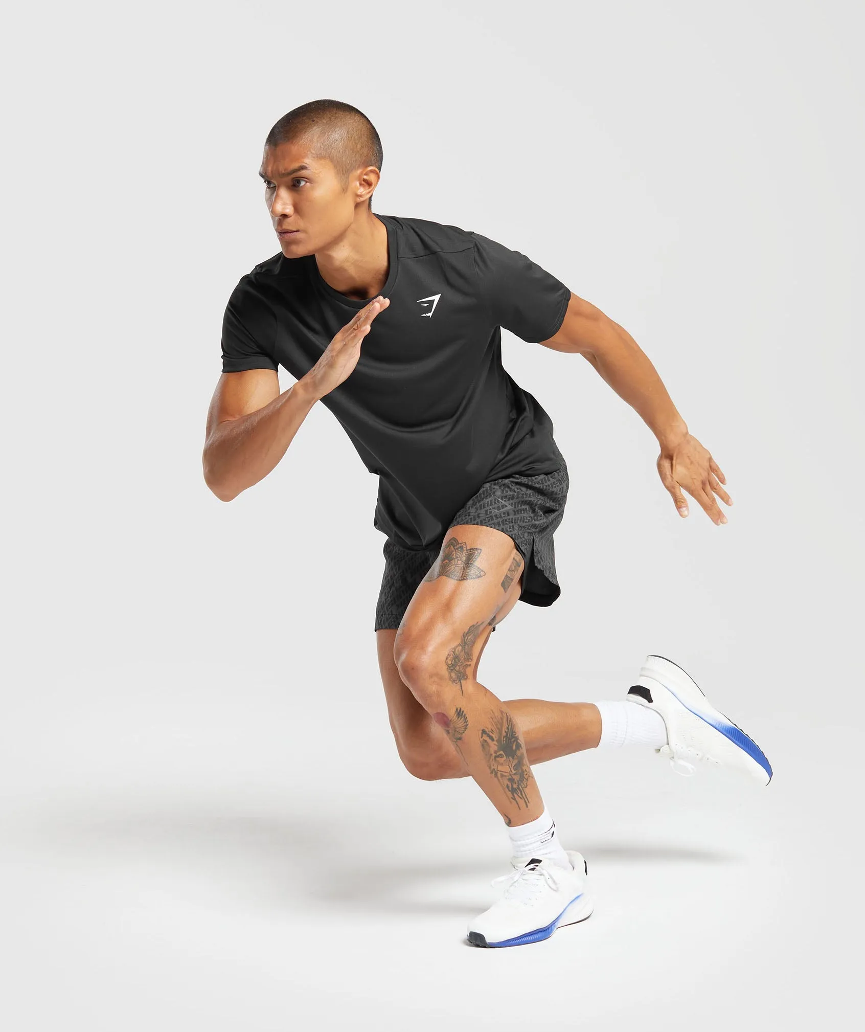 Gymshark Sport 5" 2 in 1 Shorts - Asphalt Grey/Black sold by Gymshark product image thumbnail 4