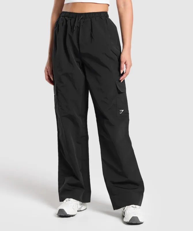 Gymshark Cargo Woven Pants - Black sold by Gymshark